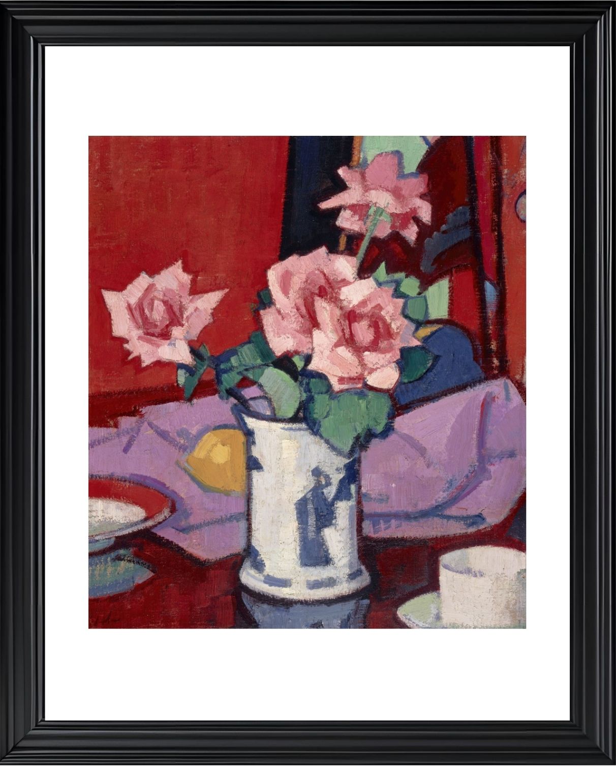 Pink Roses, Chinese Vase
