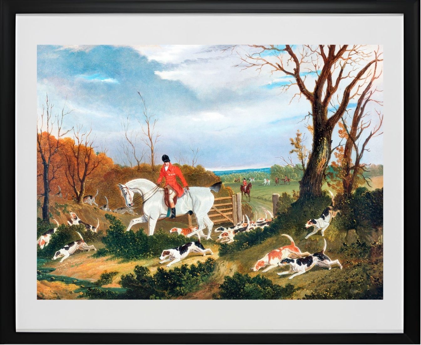 The Suffolk Hunt - Going to Cover near Herringswell