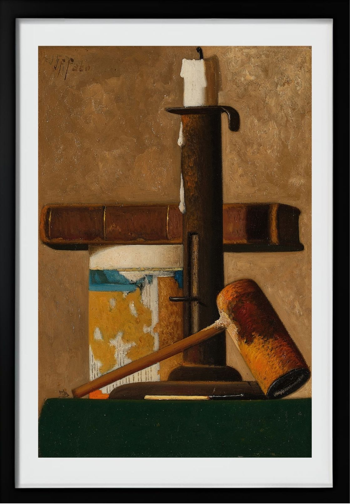 Candlestick, Mug, Pipe and Book