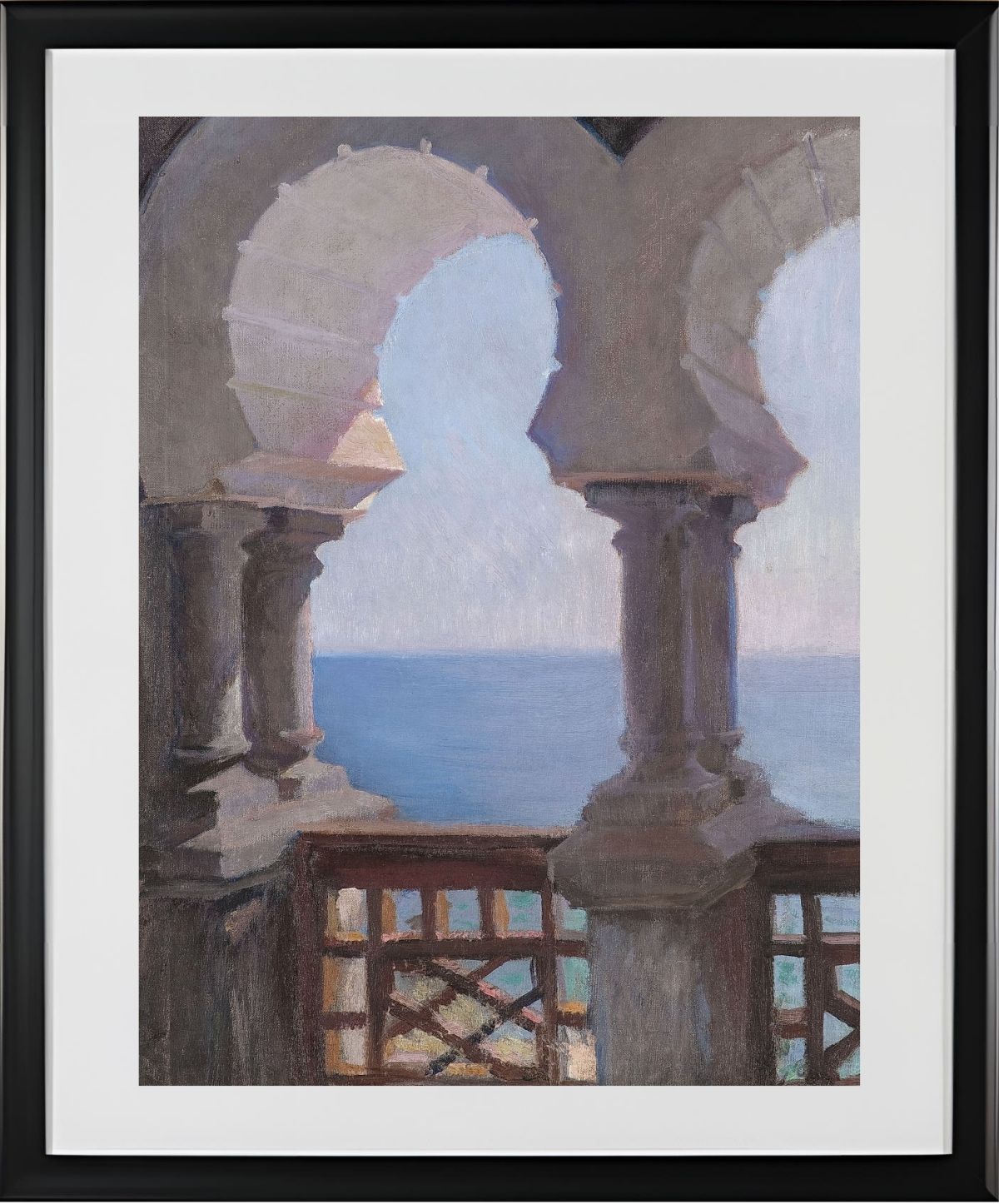 Moorish porch of the Bakhchi-Dere villa in Yalta. From the journey to Crimea
