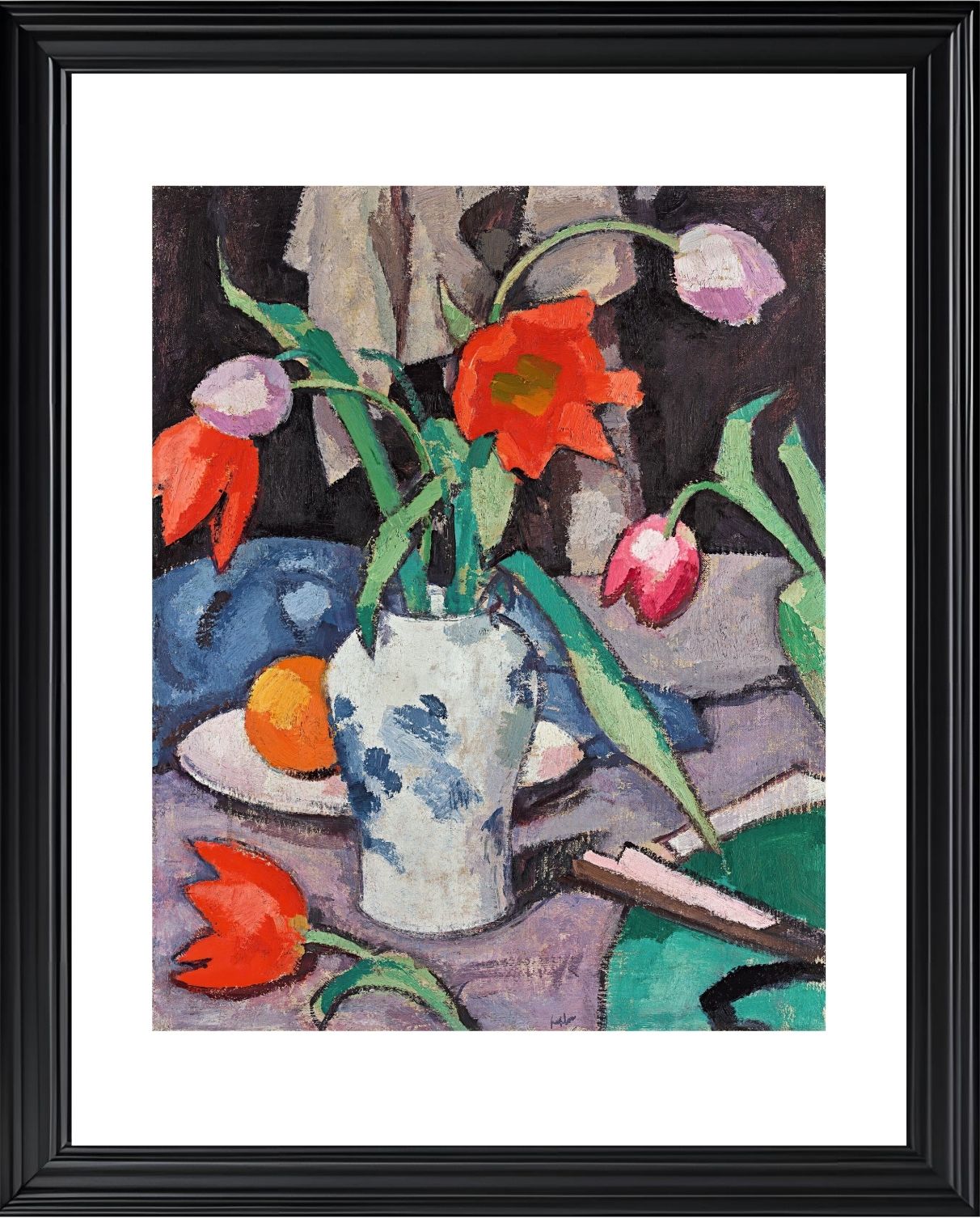 Still Life With Tulips And Fan 2