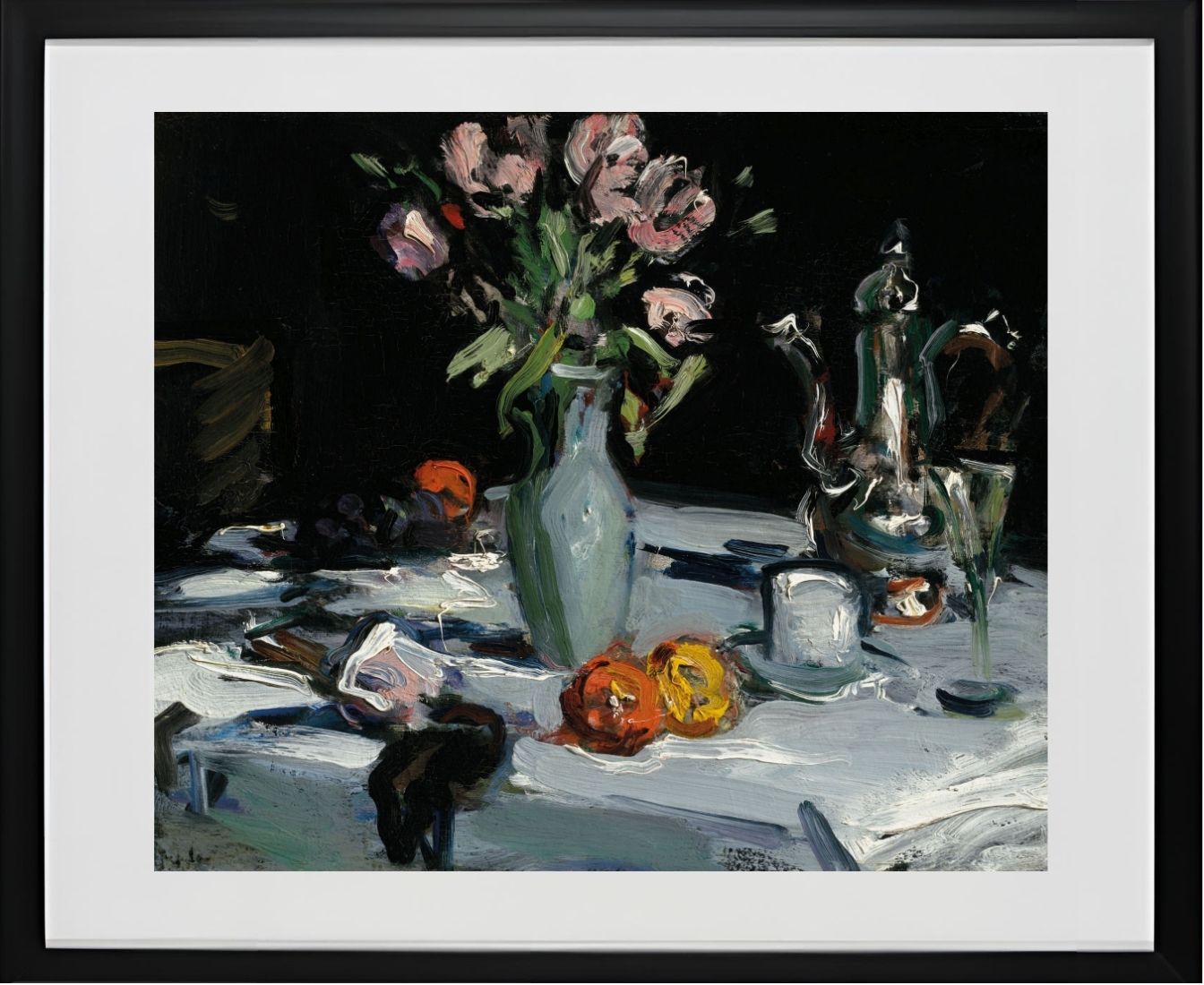 Tulips and a Coffee Pot