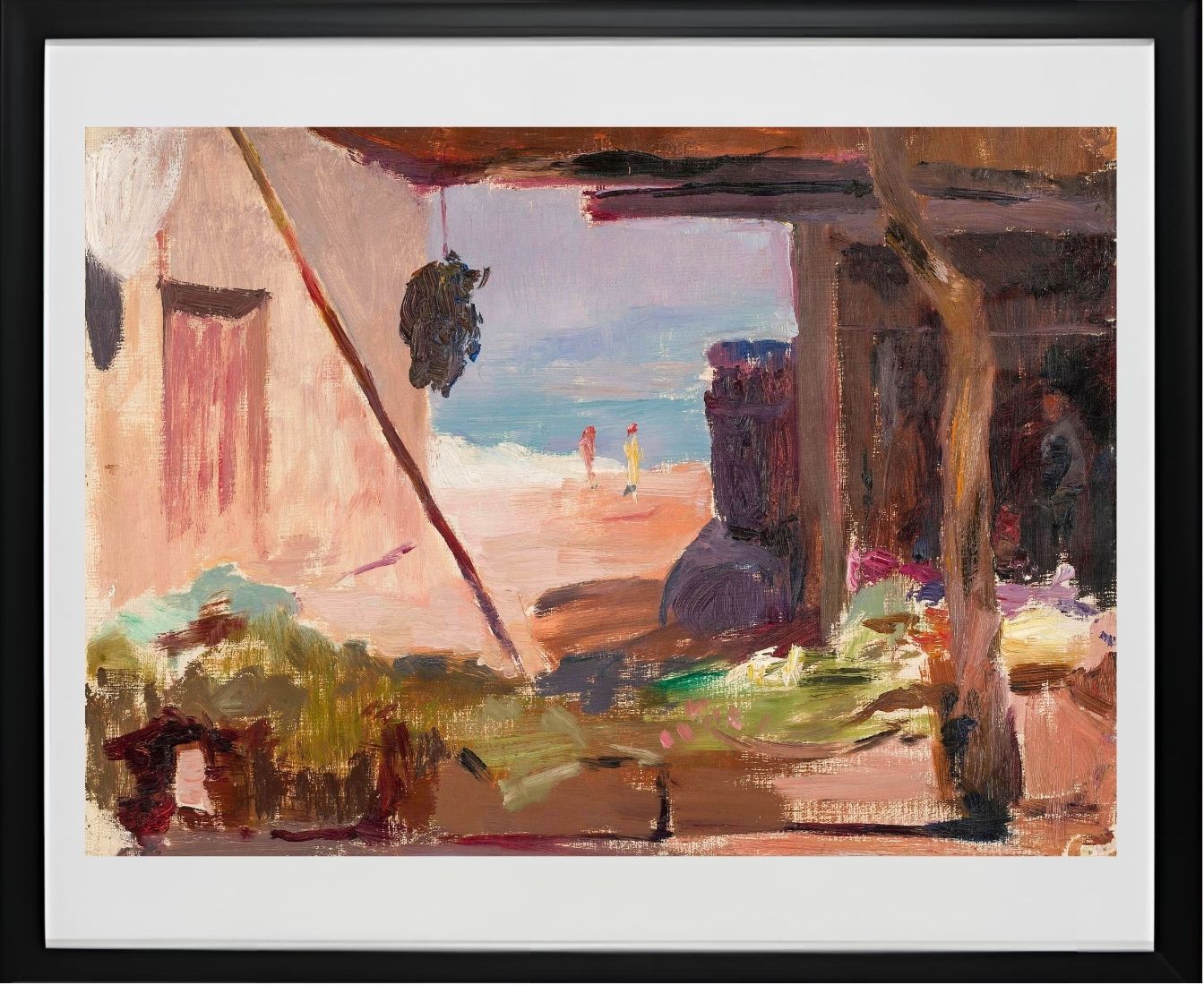 Fragment of buildings at the seaside. From the journey to Constantinople