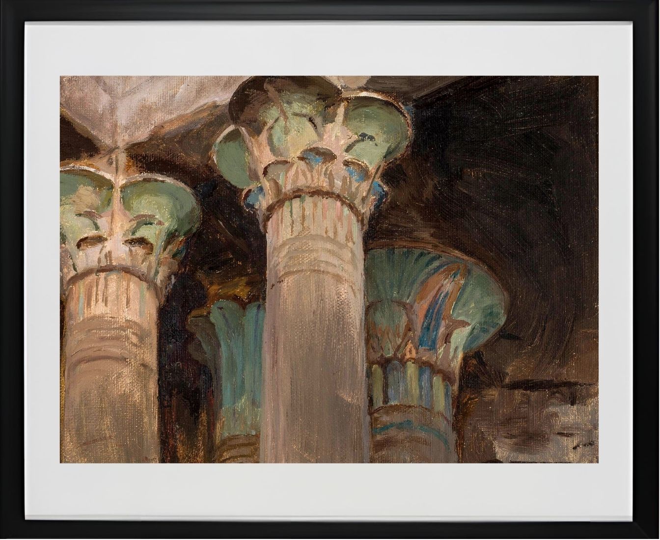 Isis – capitals in the temple of Isis. From the journey to Egypt
