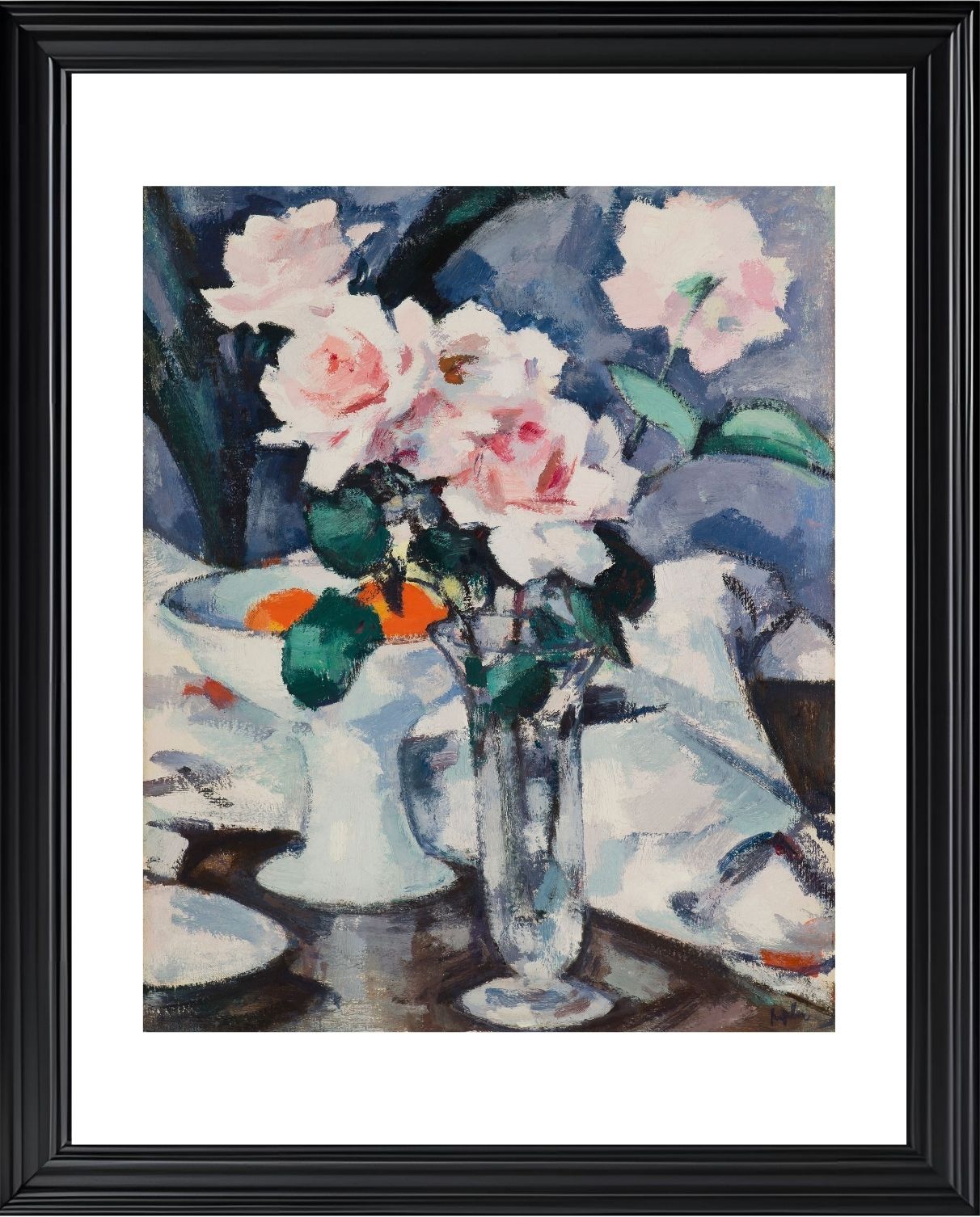 Pink Roses in a Glass Vase