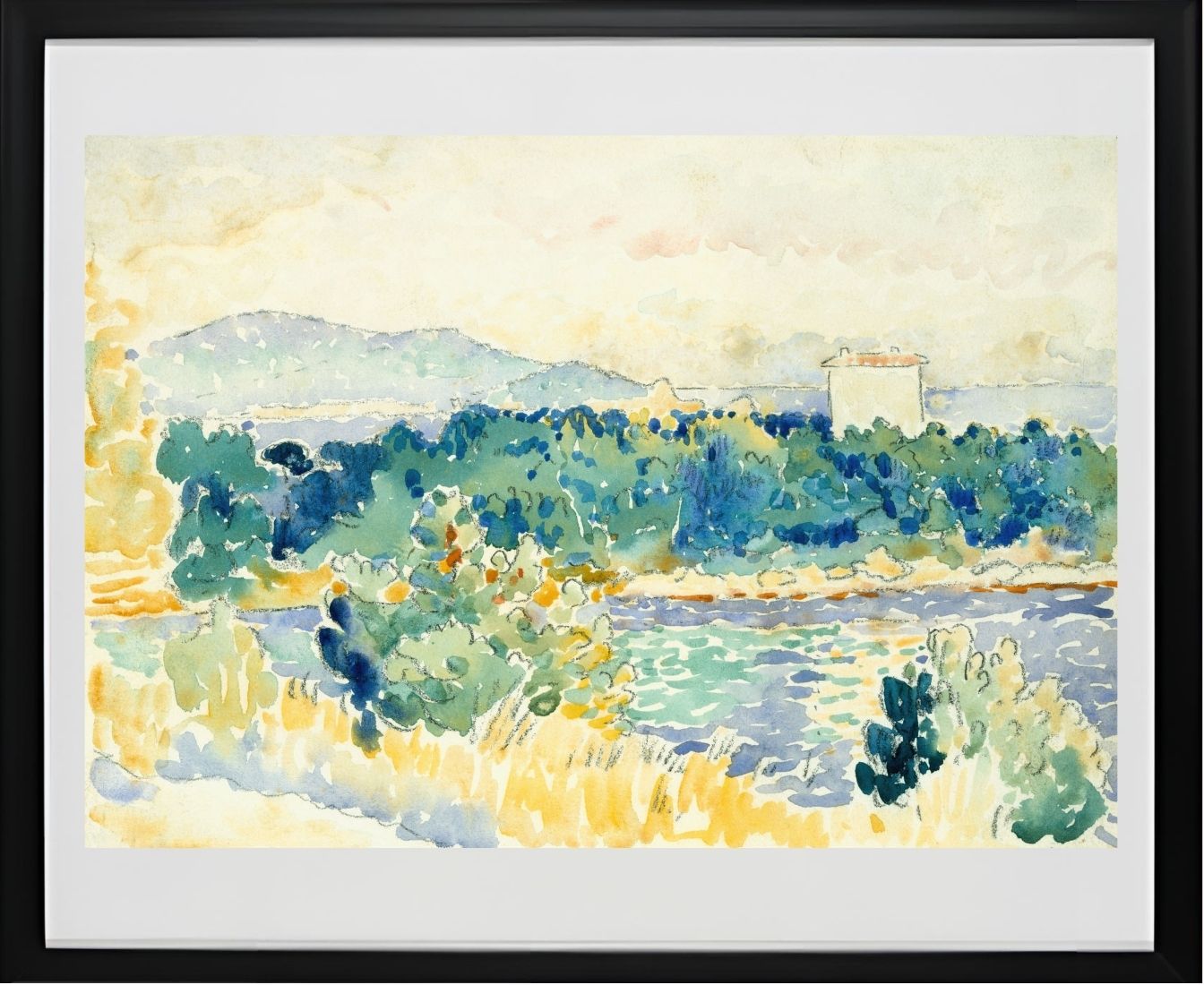 Mediterranean Landscape with a White House