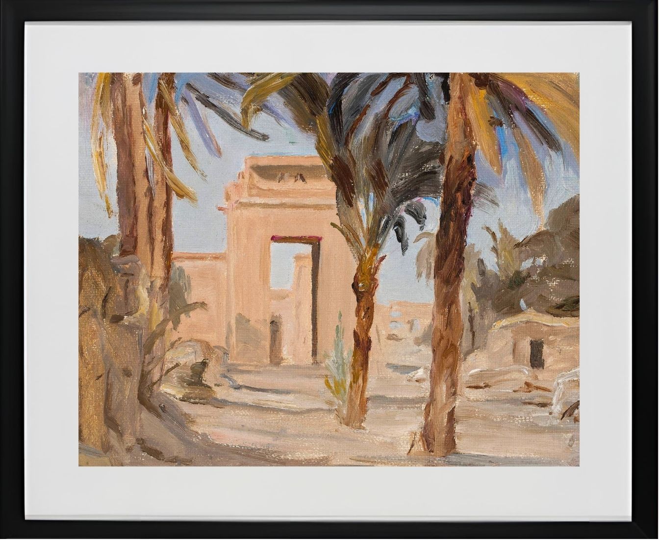 Entrance to the temple in Karnak. From the journey to Egypt