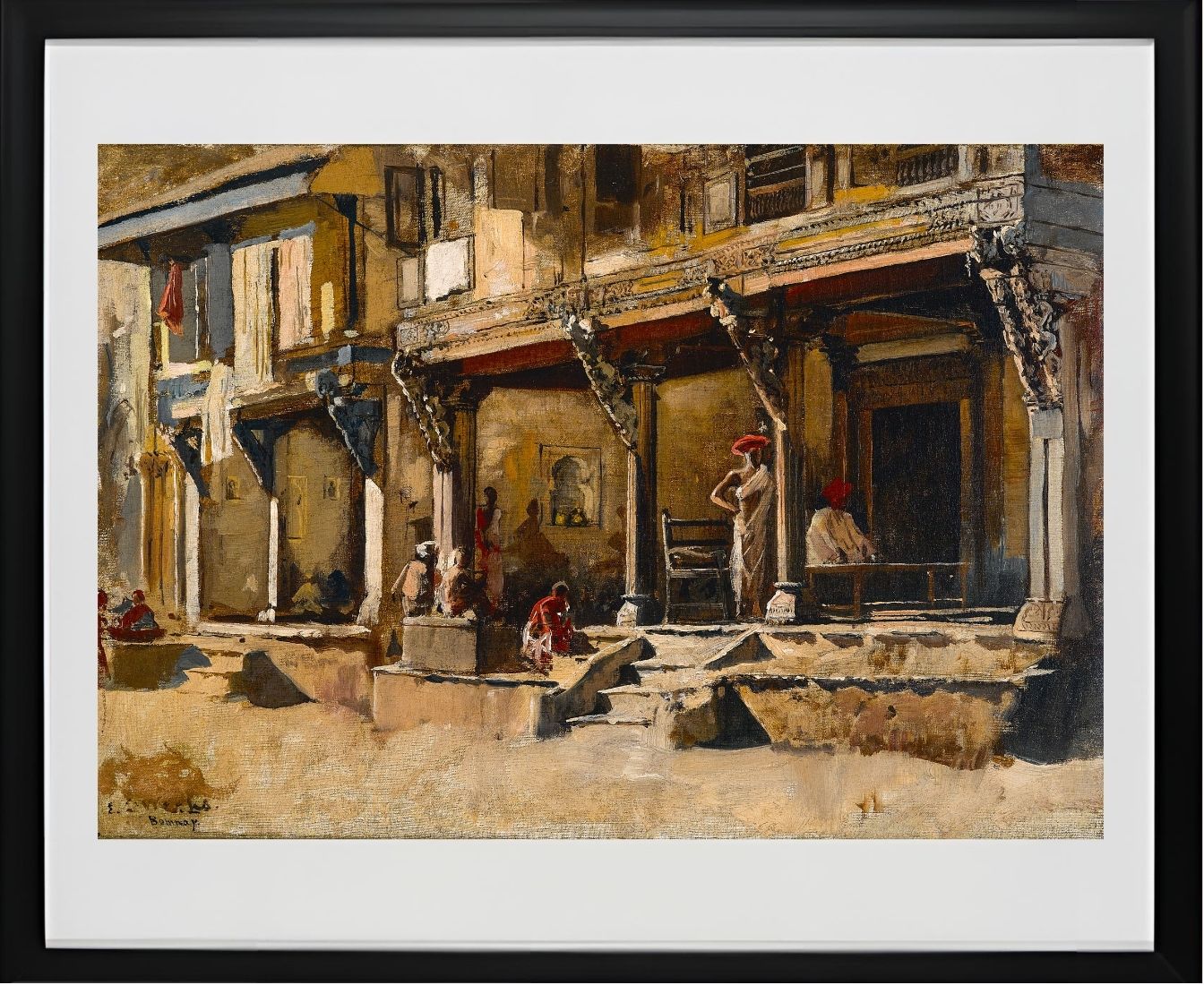 Merchants along a street in Bombay