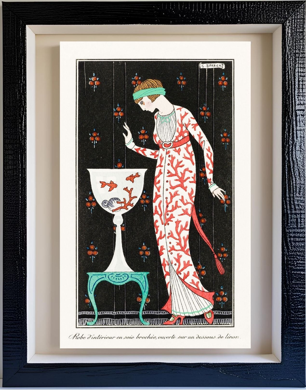 Robe d'Intérieur en Soie Brochée