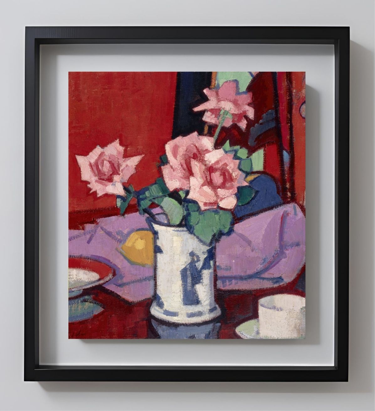Pink Roses, Chinese Vase