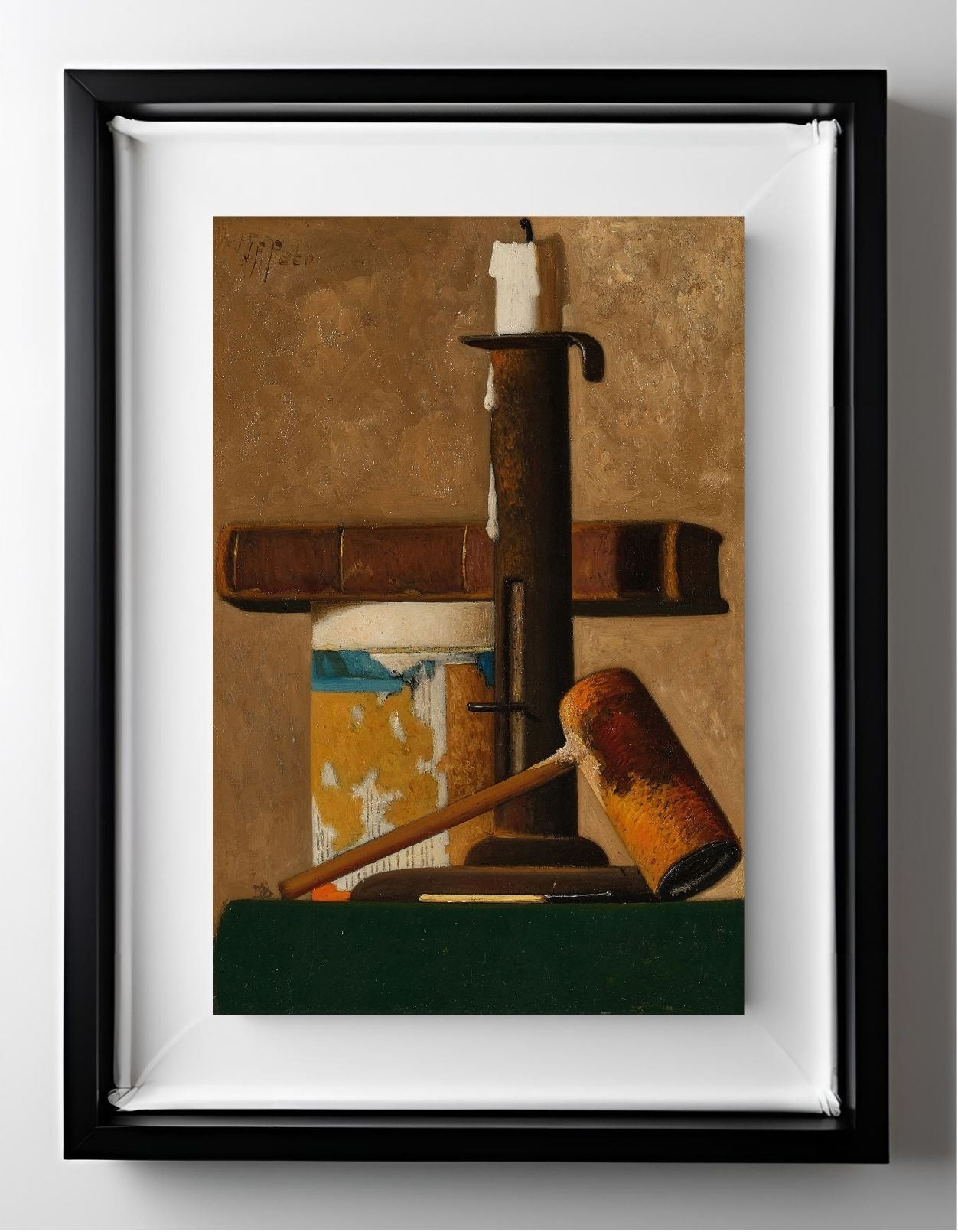 Candlestick, Mug, Pipe and Book