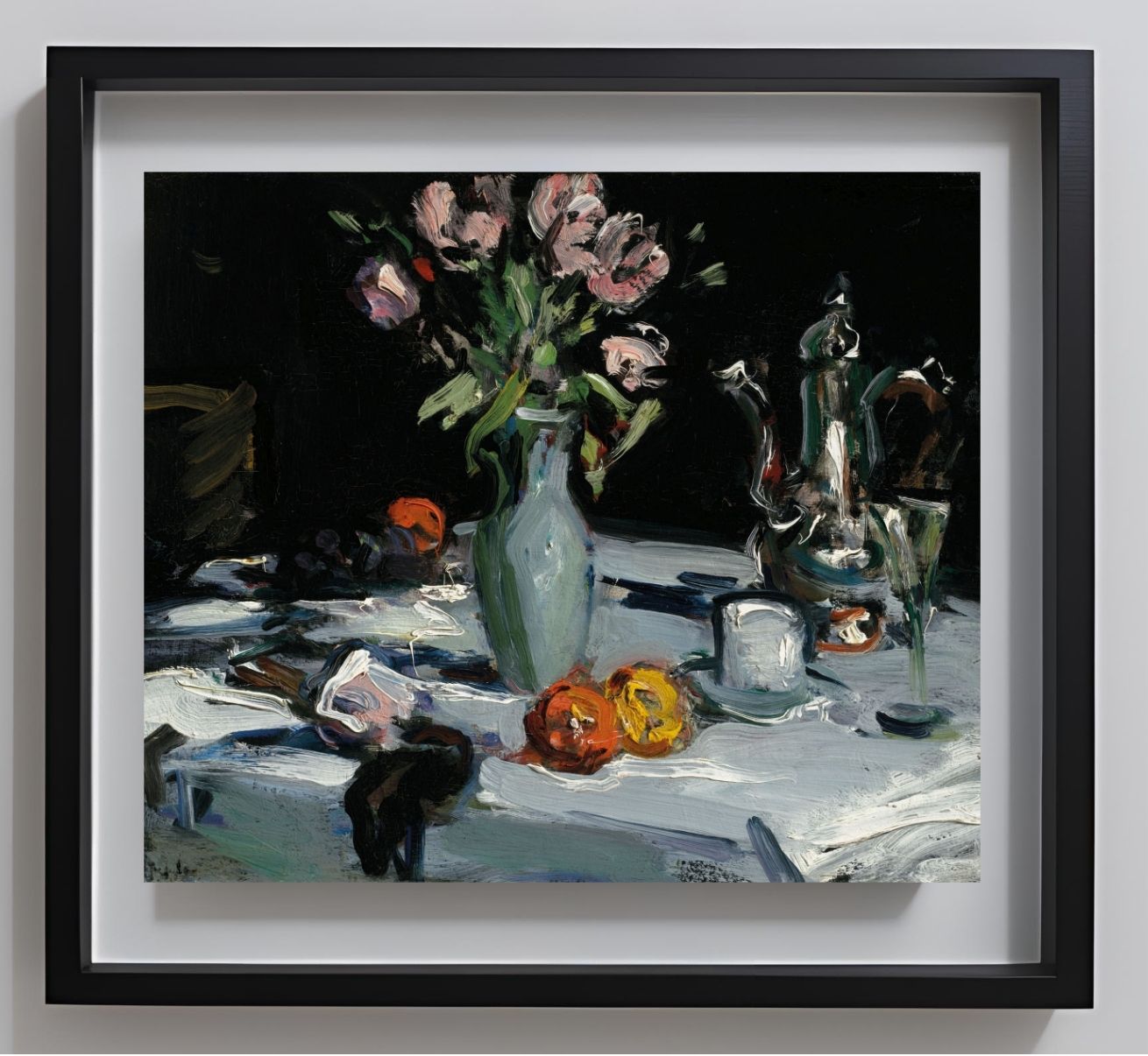Tulips and a Coffee Pot