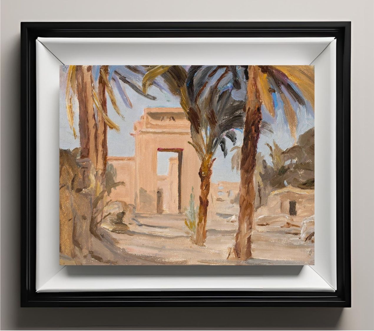 Entrance to the temple in Karnak. From the journey to Egypt