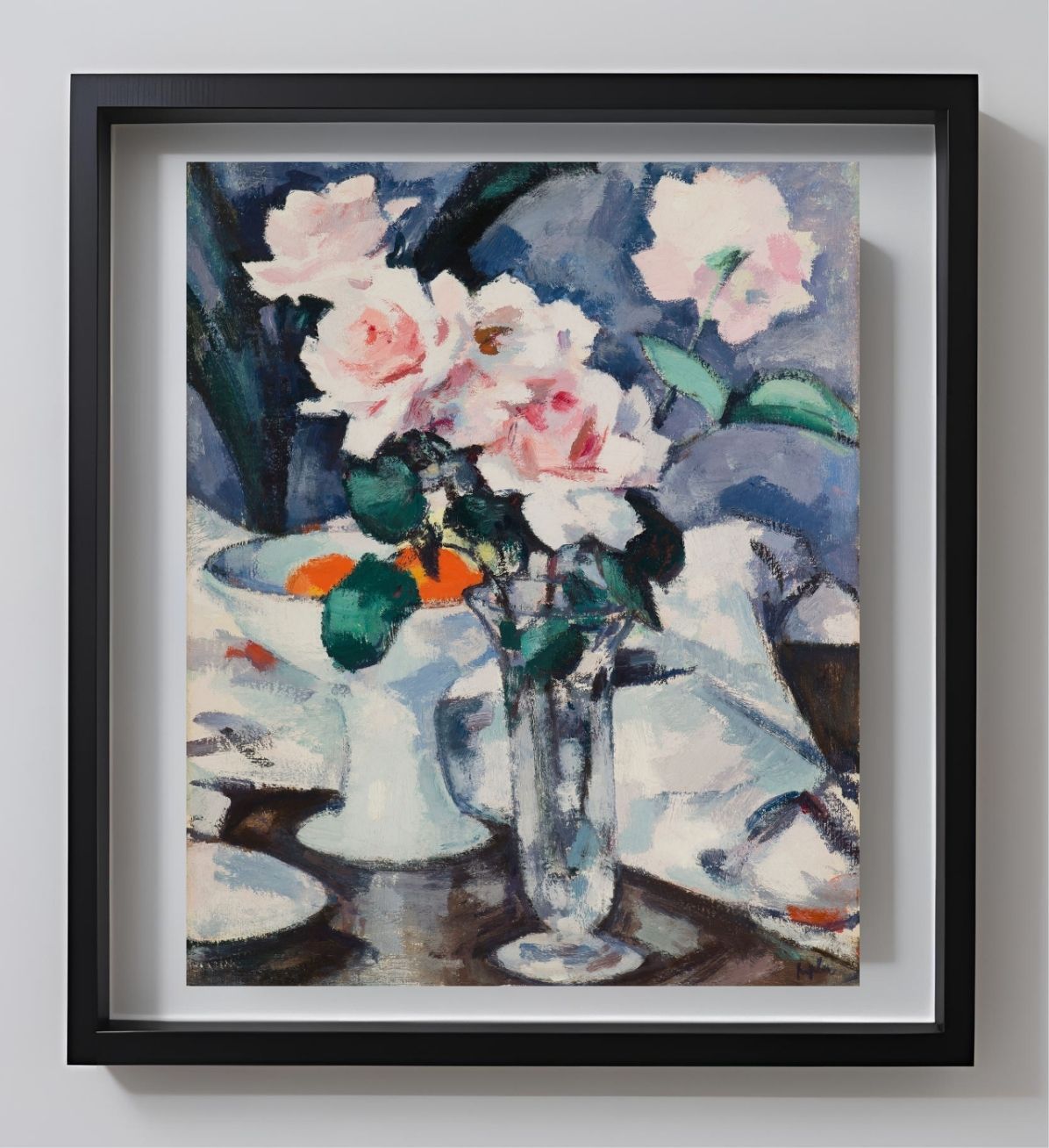 Pink Roses in a Glass Vase