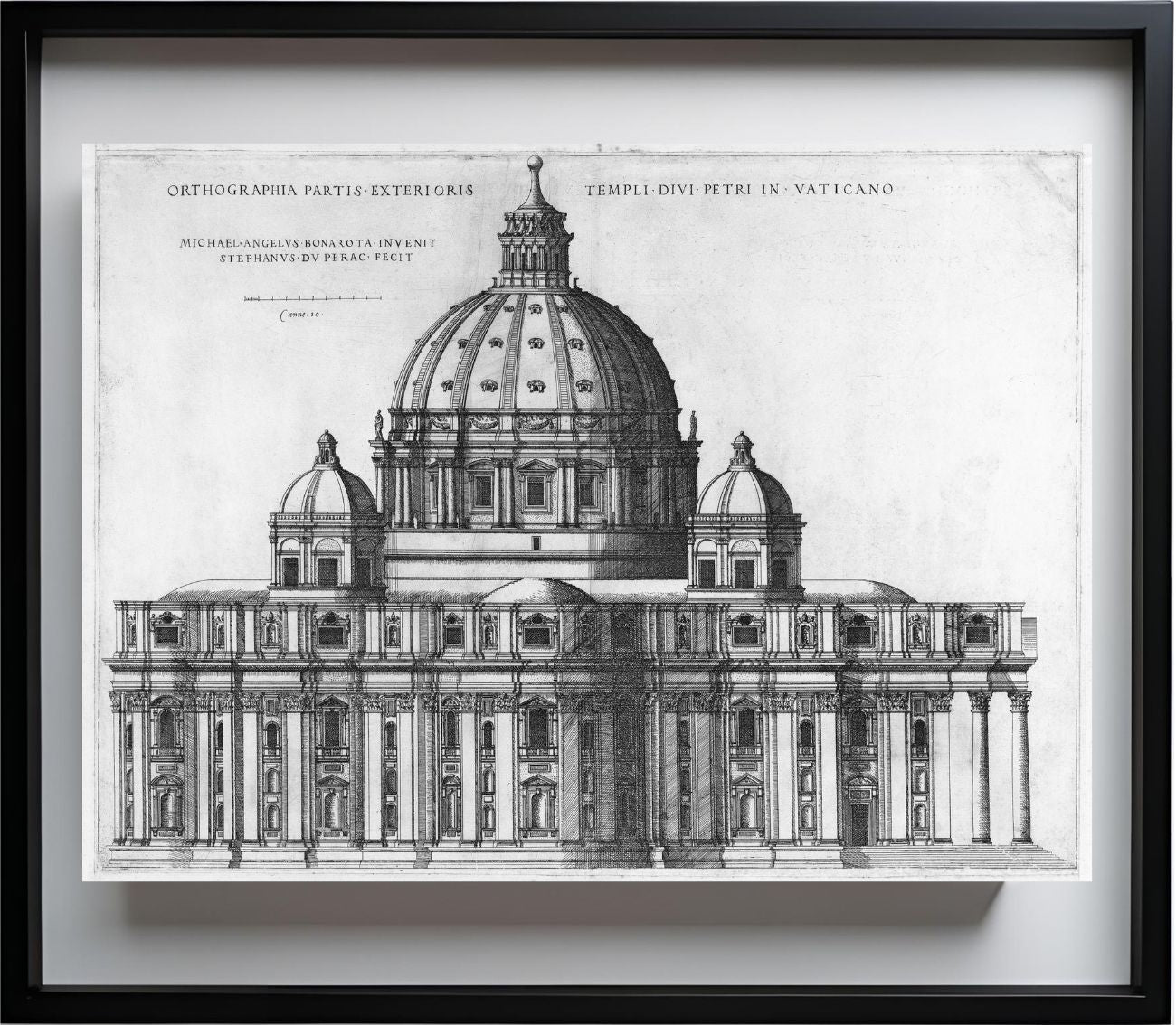 Elevation Showing the Exterior of Saint Peter's Basilica from the South as Conceived by Michelangelo