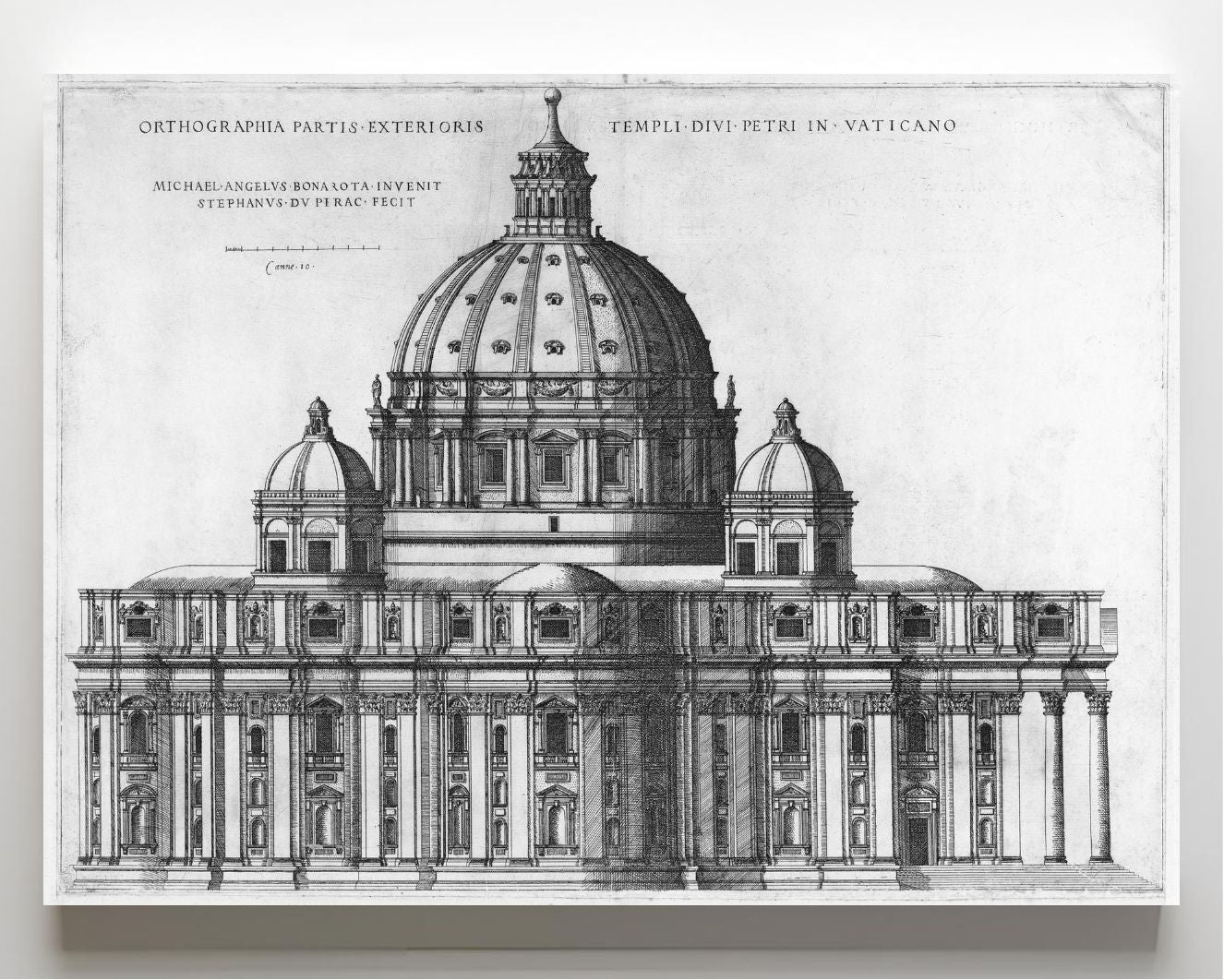 Elevation Showing the Exterior of Saint Peter's Basilica from the South as Conceived by Michelangelo