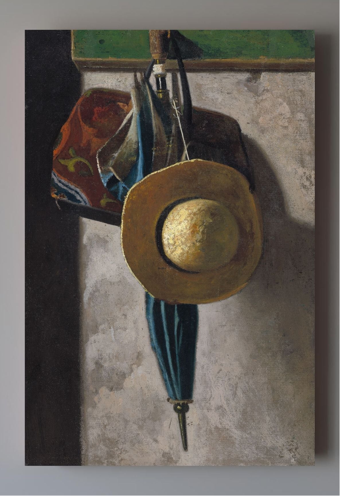 Straw Hat, Bag and Umbrella