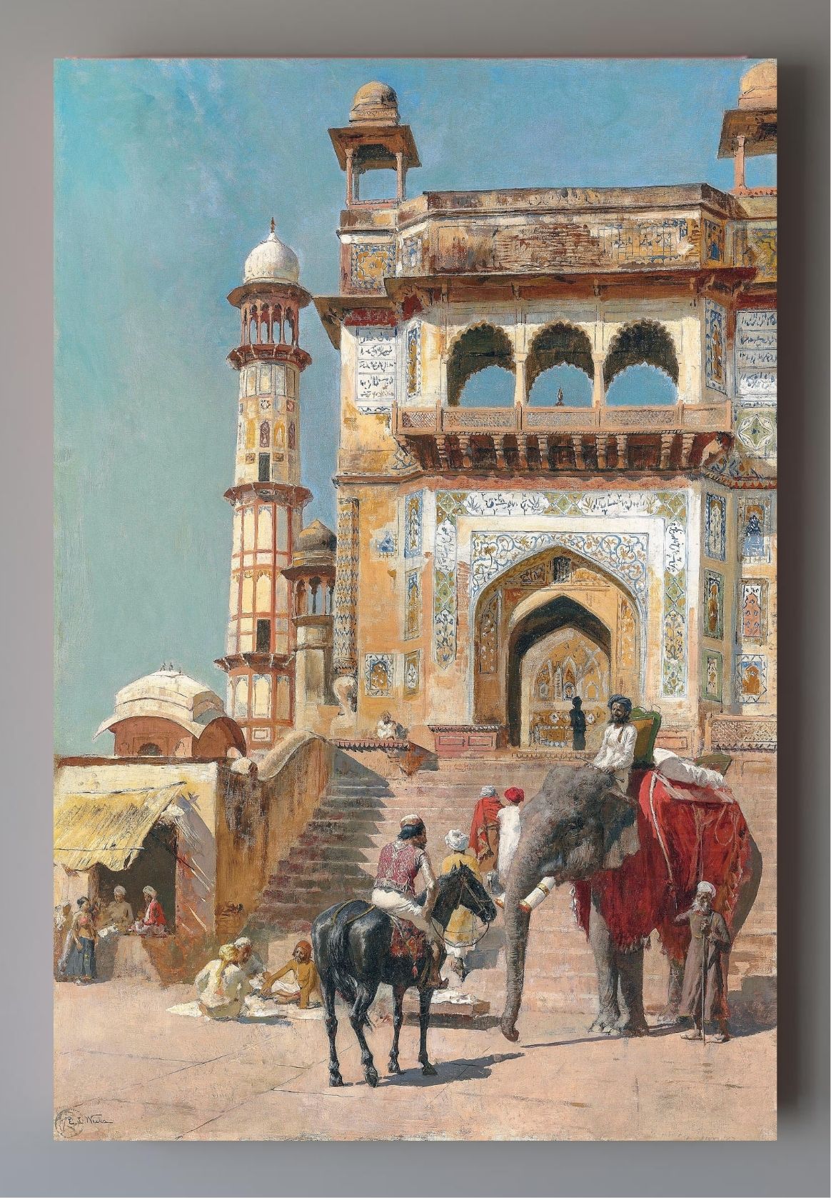 Before the great Jami Masjid mosque, Mathura, India