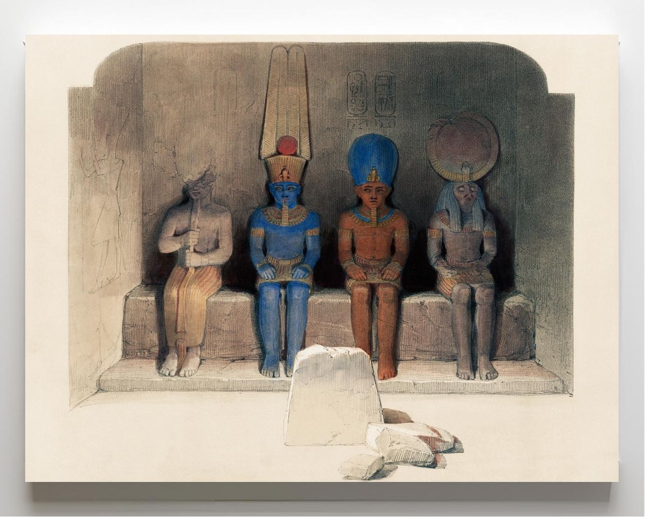 Sanctuary of the Temple of Aboo Simbel Nubia