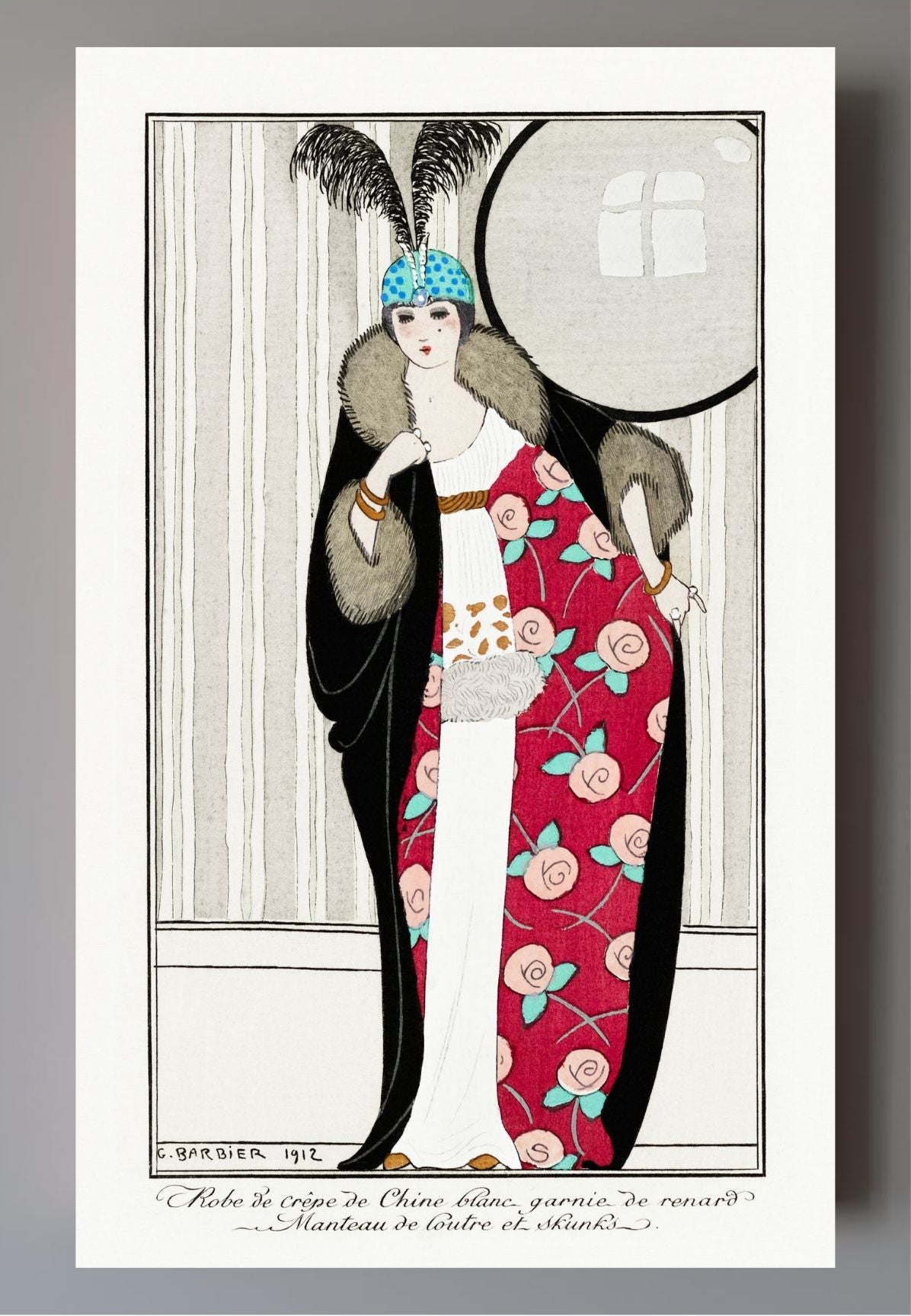 Robe de Crêpe de Chine Blanc
