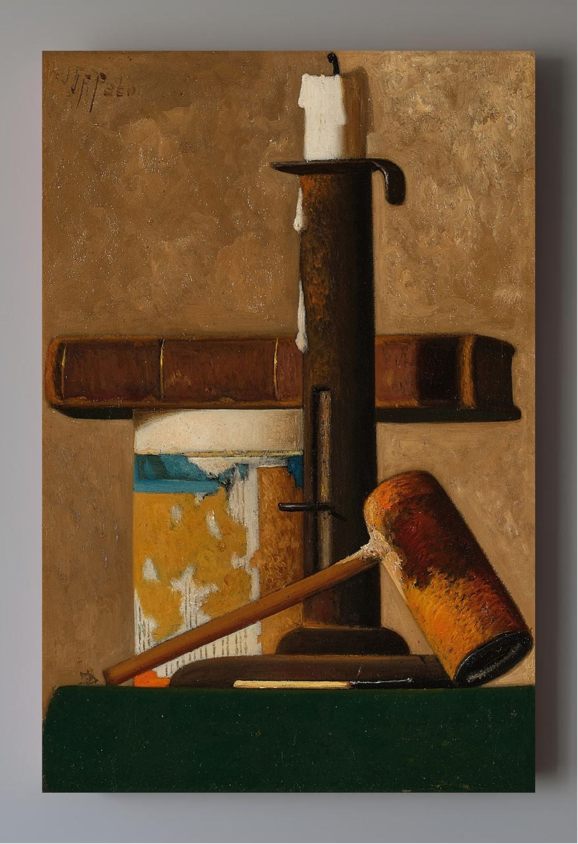 Candlestick, Mug, Pipe and Book