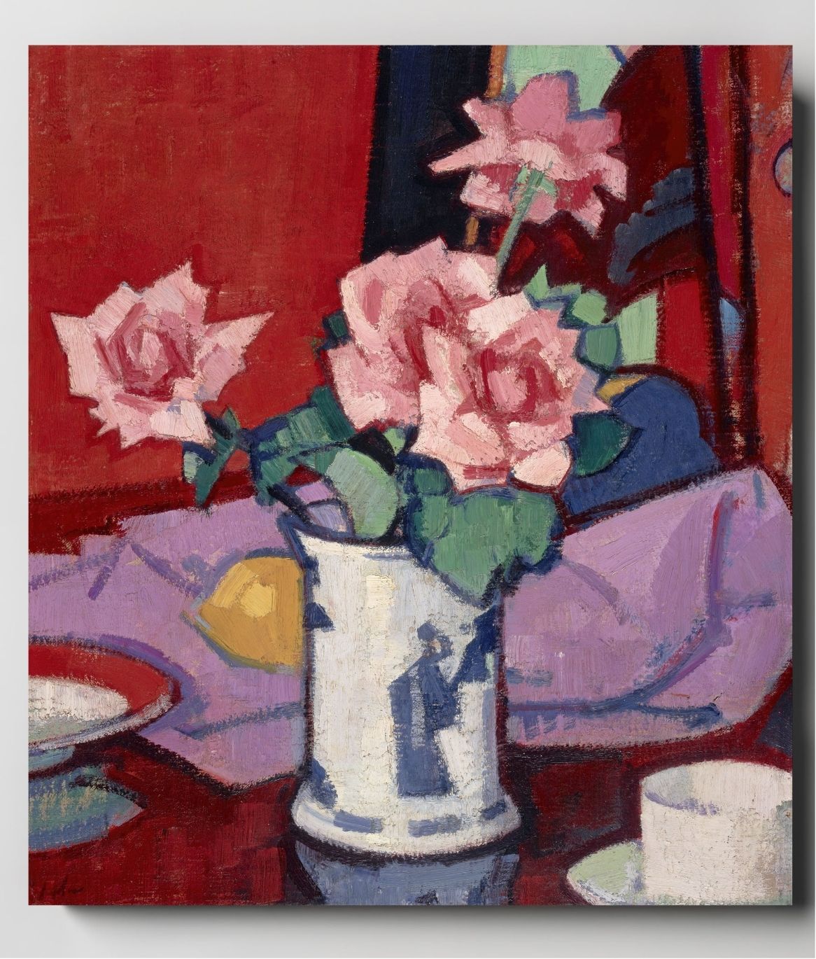 Pink Roses, Chinese Vase