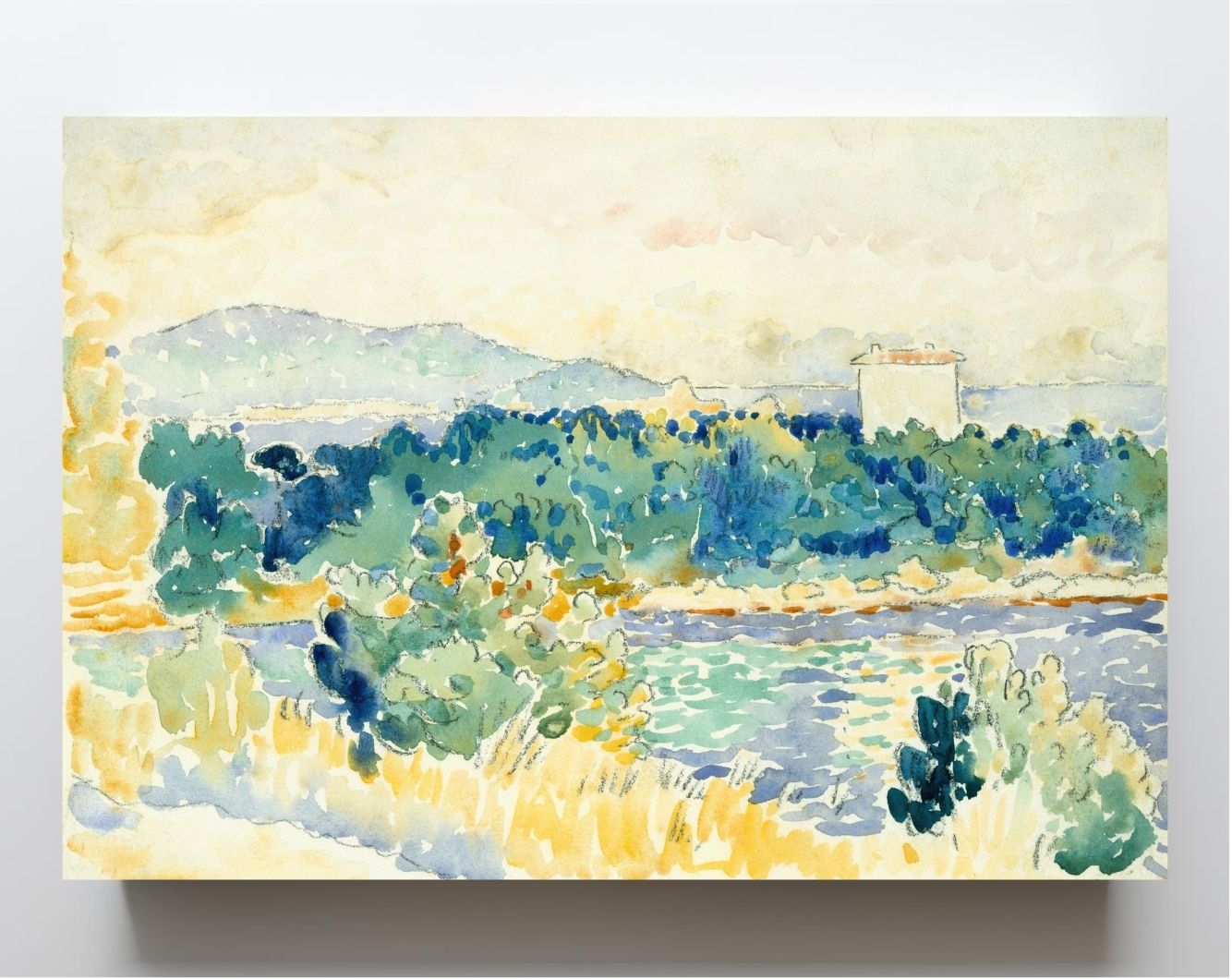 Mediterranean Landscape with a White House