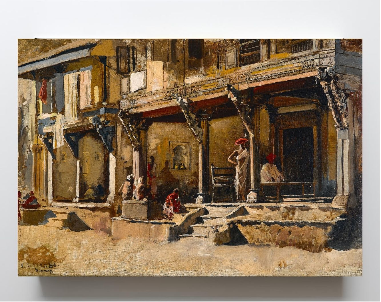 Merchants along a street in Bombay