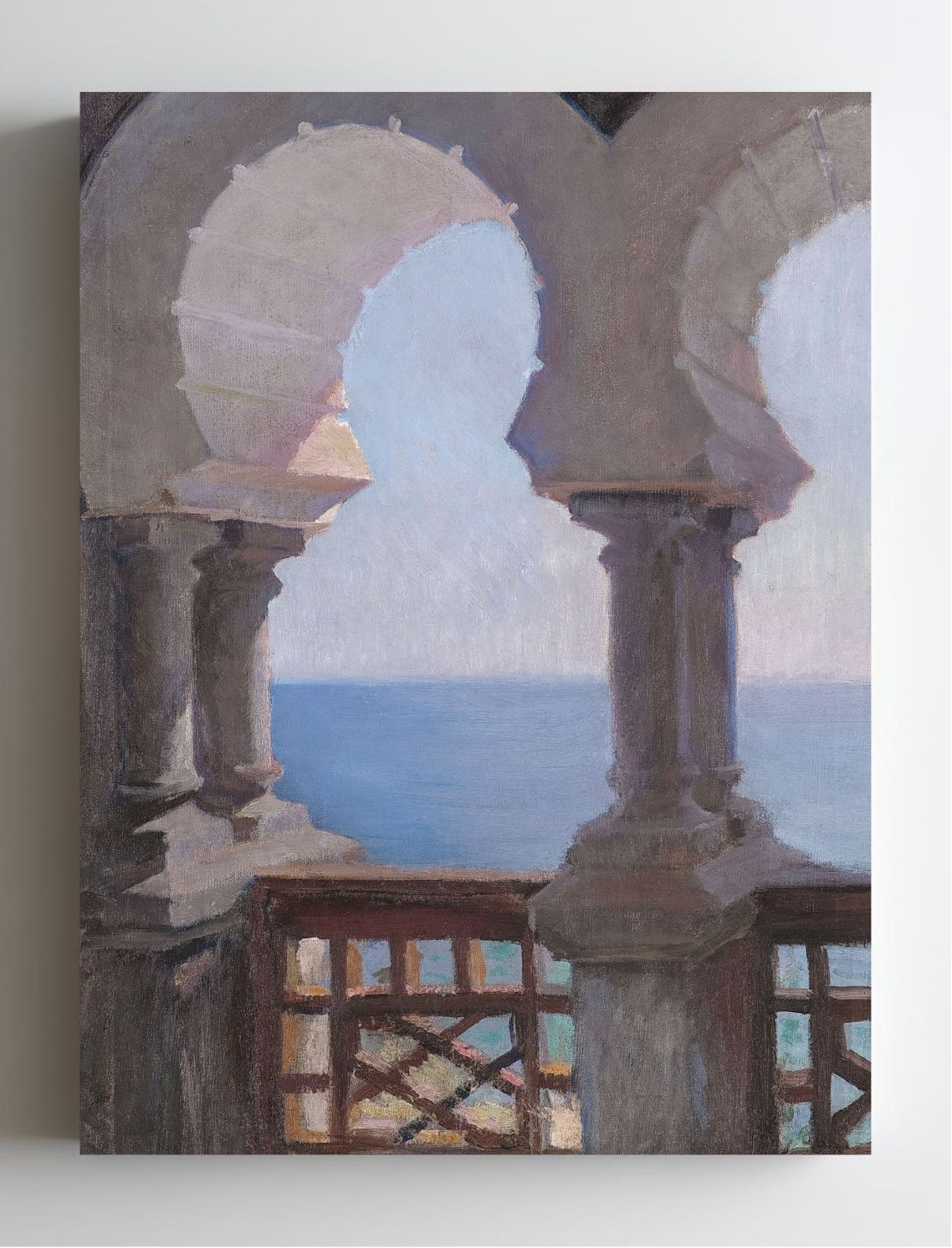 Moorish porch of the Bakhchi-Dere villa in Yalta. From the journey to Crimea