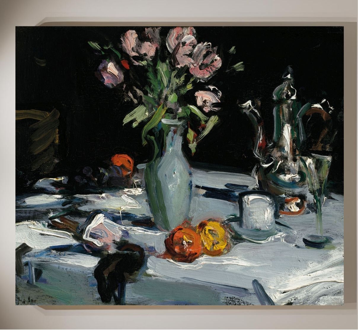 Tulips and a Coffee Pot