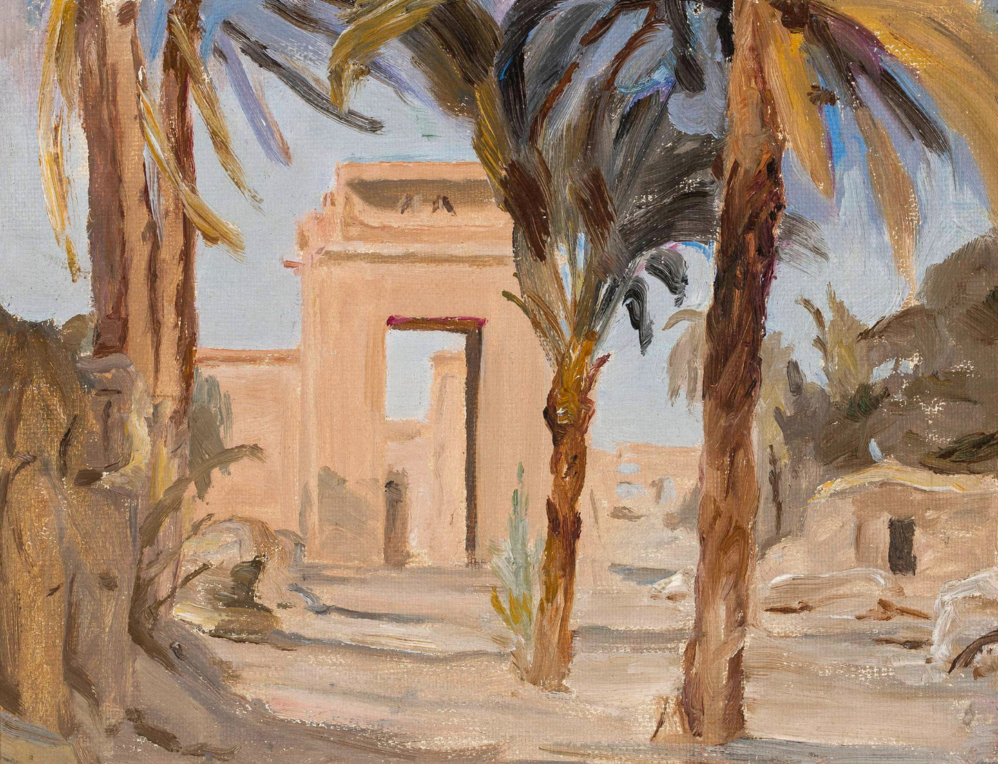 Entrance to the temple in Karnak. From the journey to Egypt