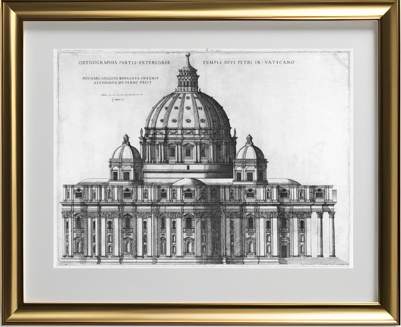 Elevation Showing the Exterior of Saint Peter's Basilica from the South as Conceived by Michelangelo