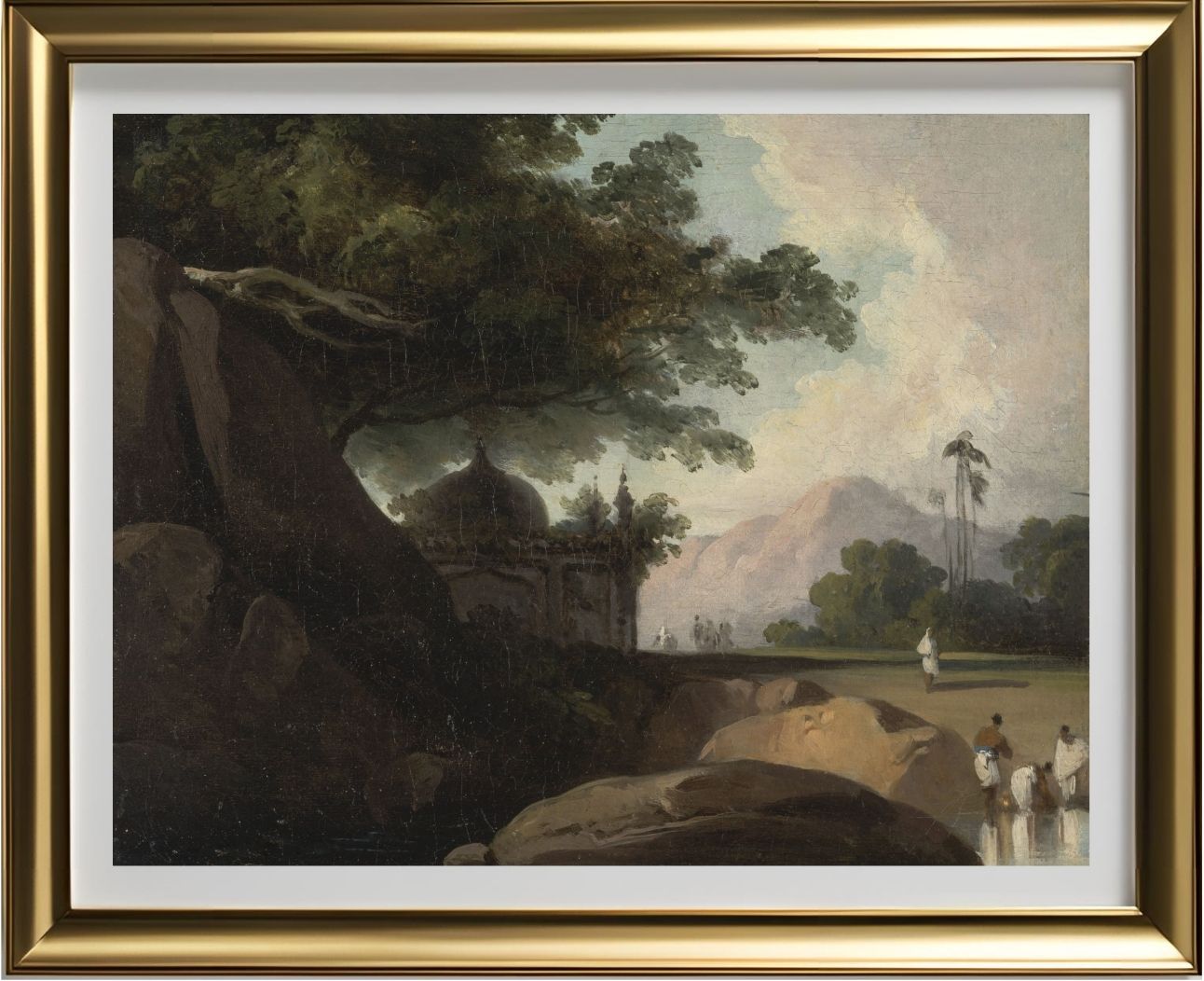 Indian Landscape with Temple