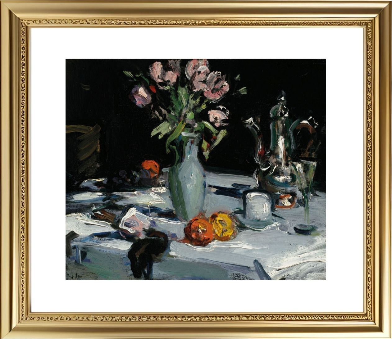 Tulips and a Coffee Pot