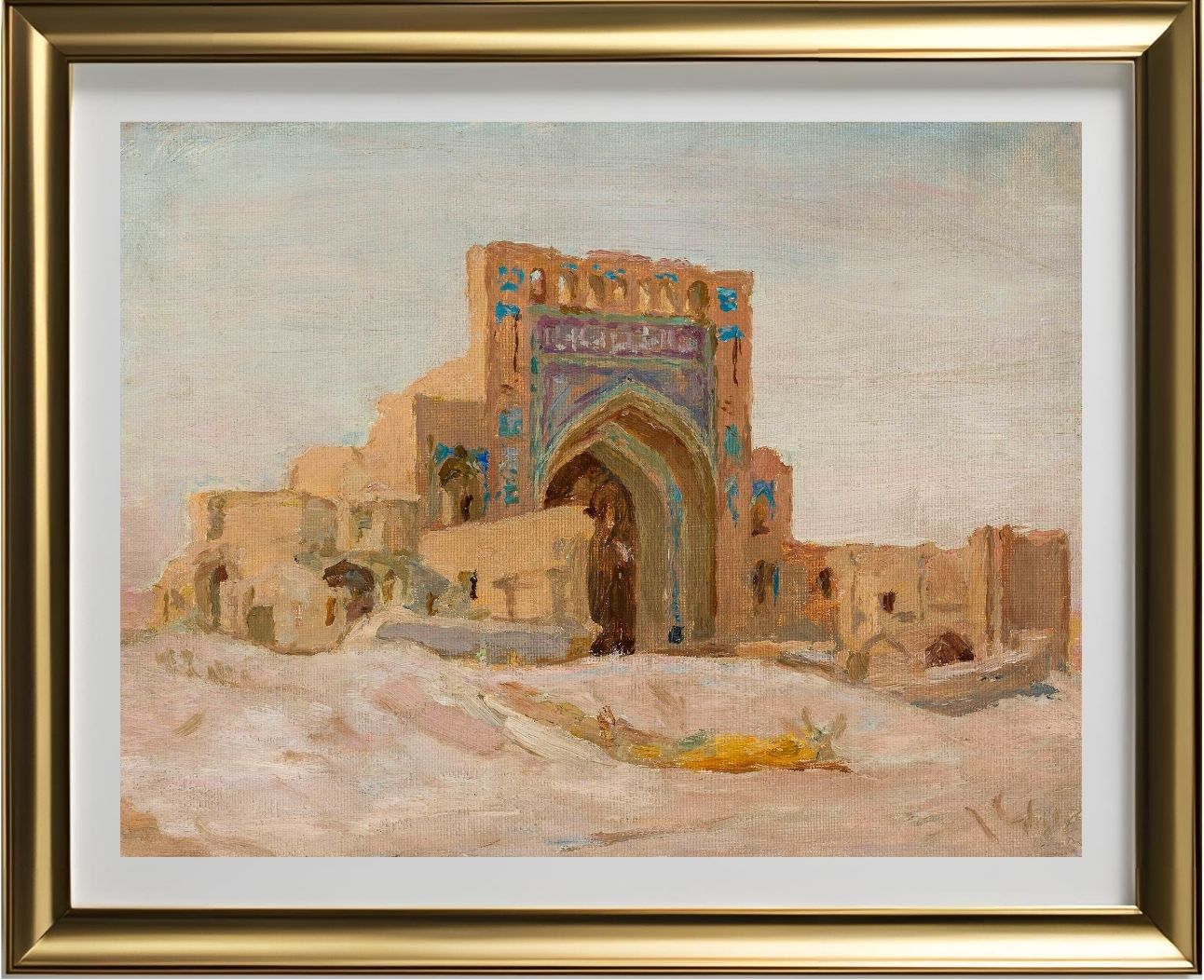 Old Persian mosque. From the journey to Turkestan