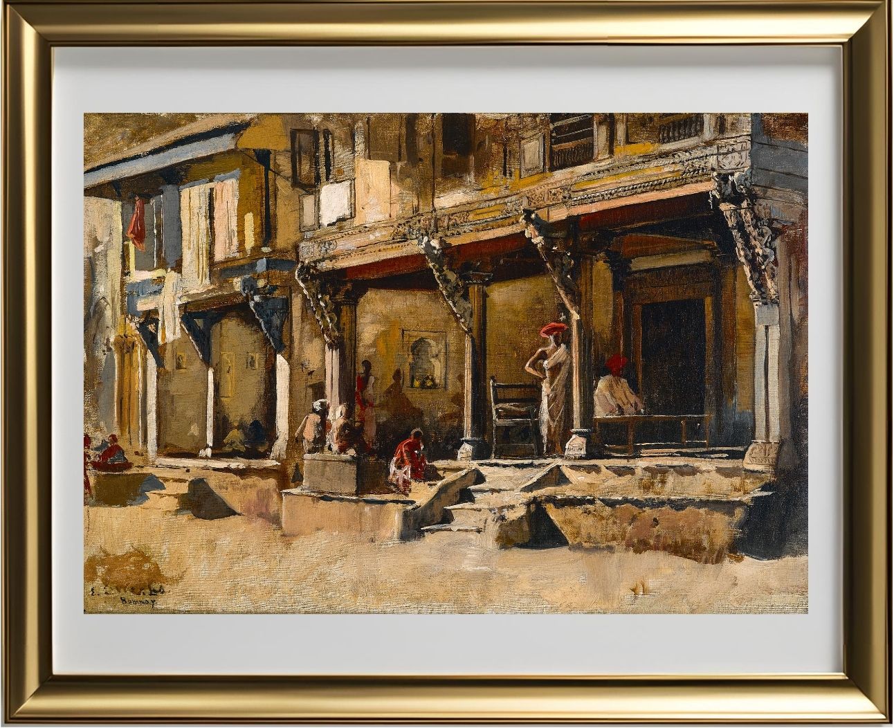 Merchants along a street in Bombay