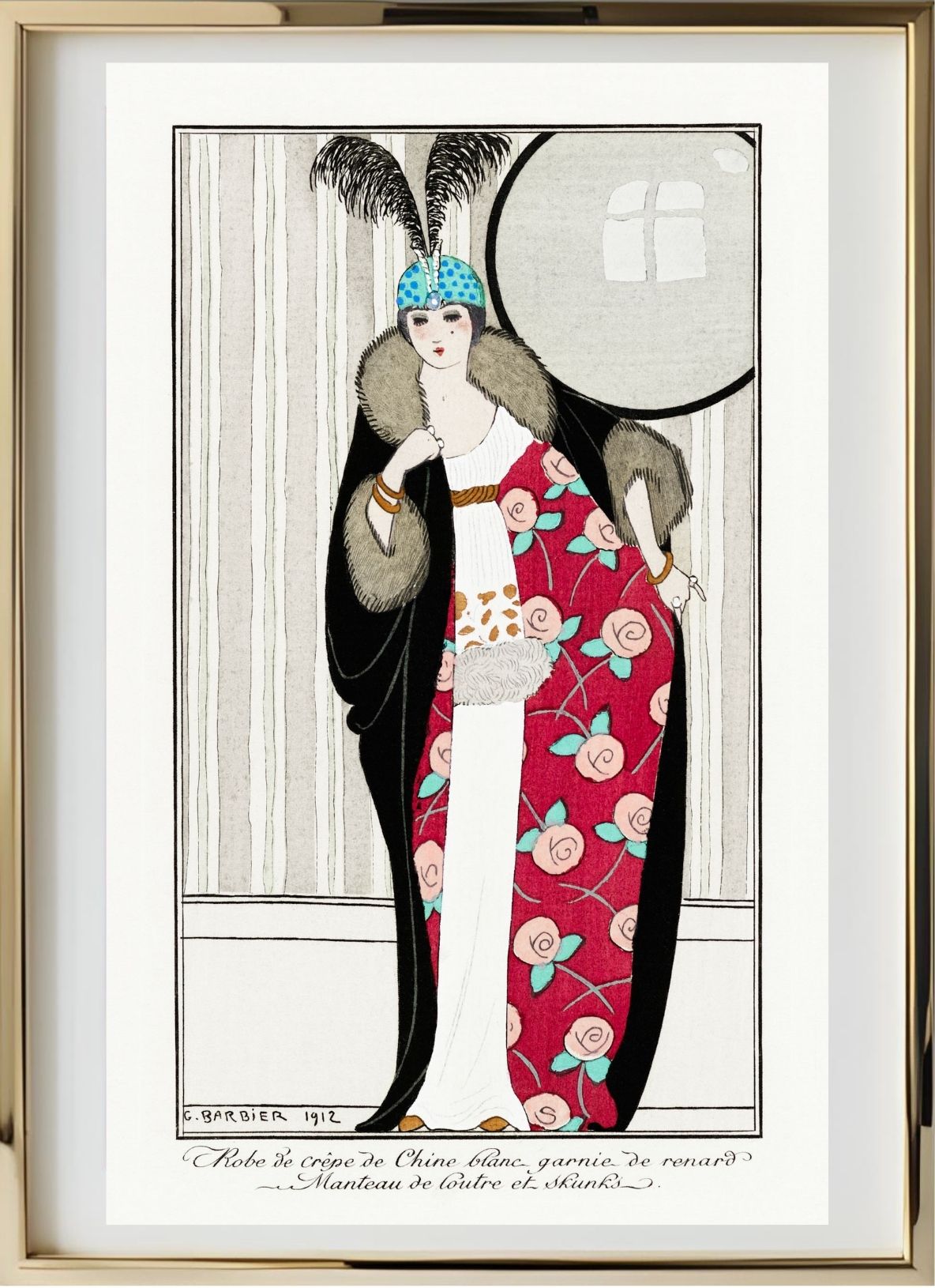 Robe de Crêpe de Chine Blanc