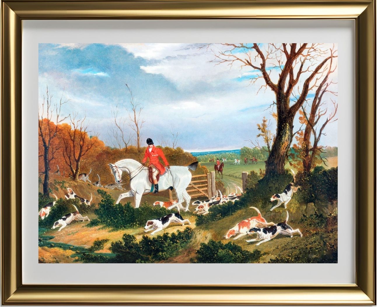 The Suffolk Hunt - Going to Cover near Herringswell