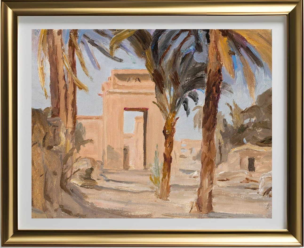 Entrance to the temple in Karnak. From the journey to Egypt