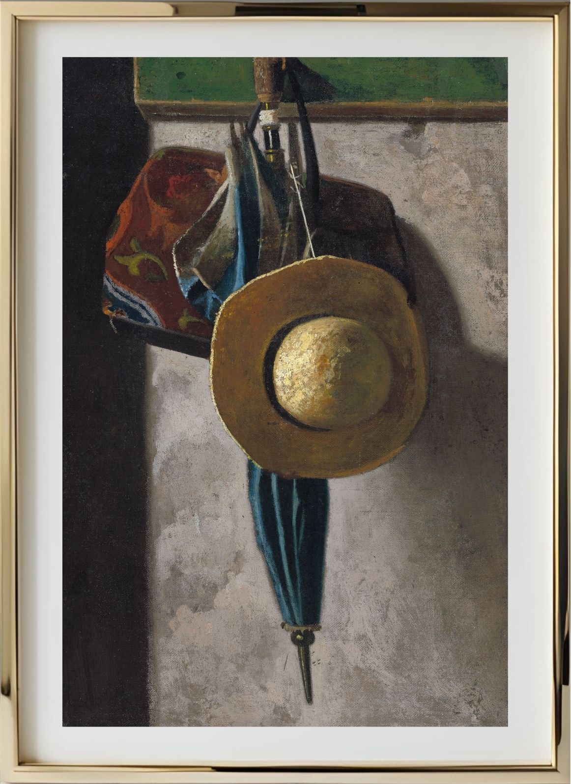 Straw Hat, Bag and Umbrella