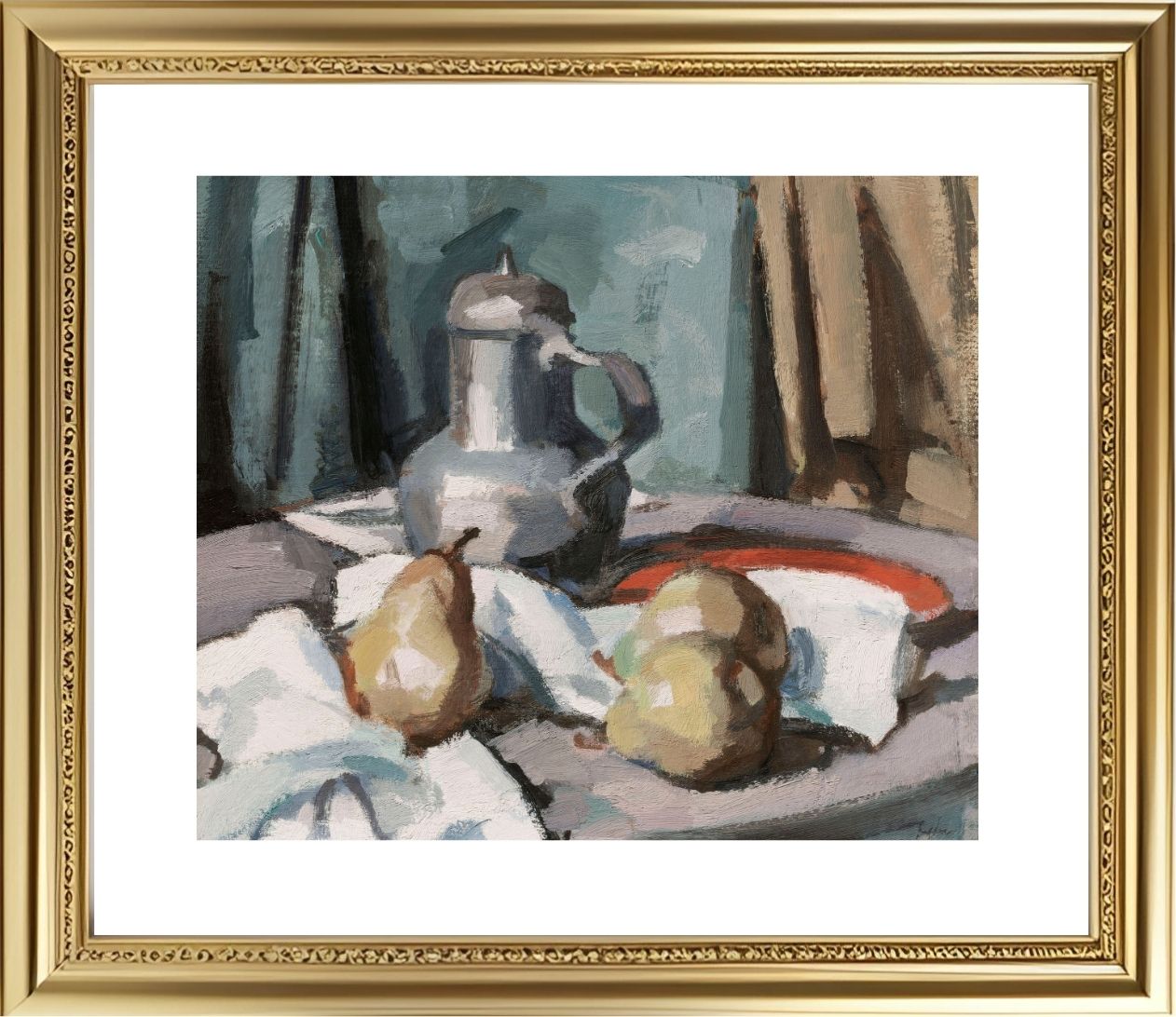 Pewter Jug and Pears
