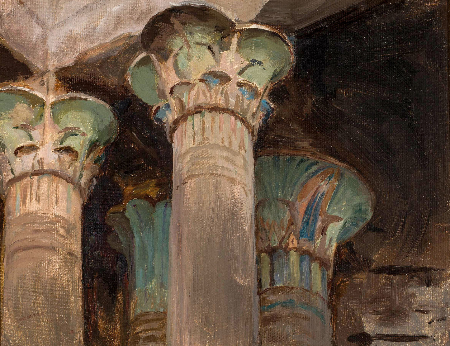 Isis – capitals in the temple of Isis. From the journey to Egypt
