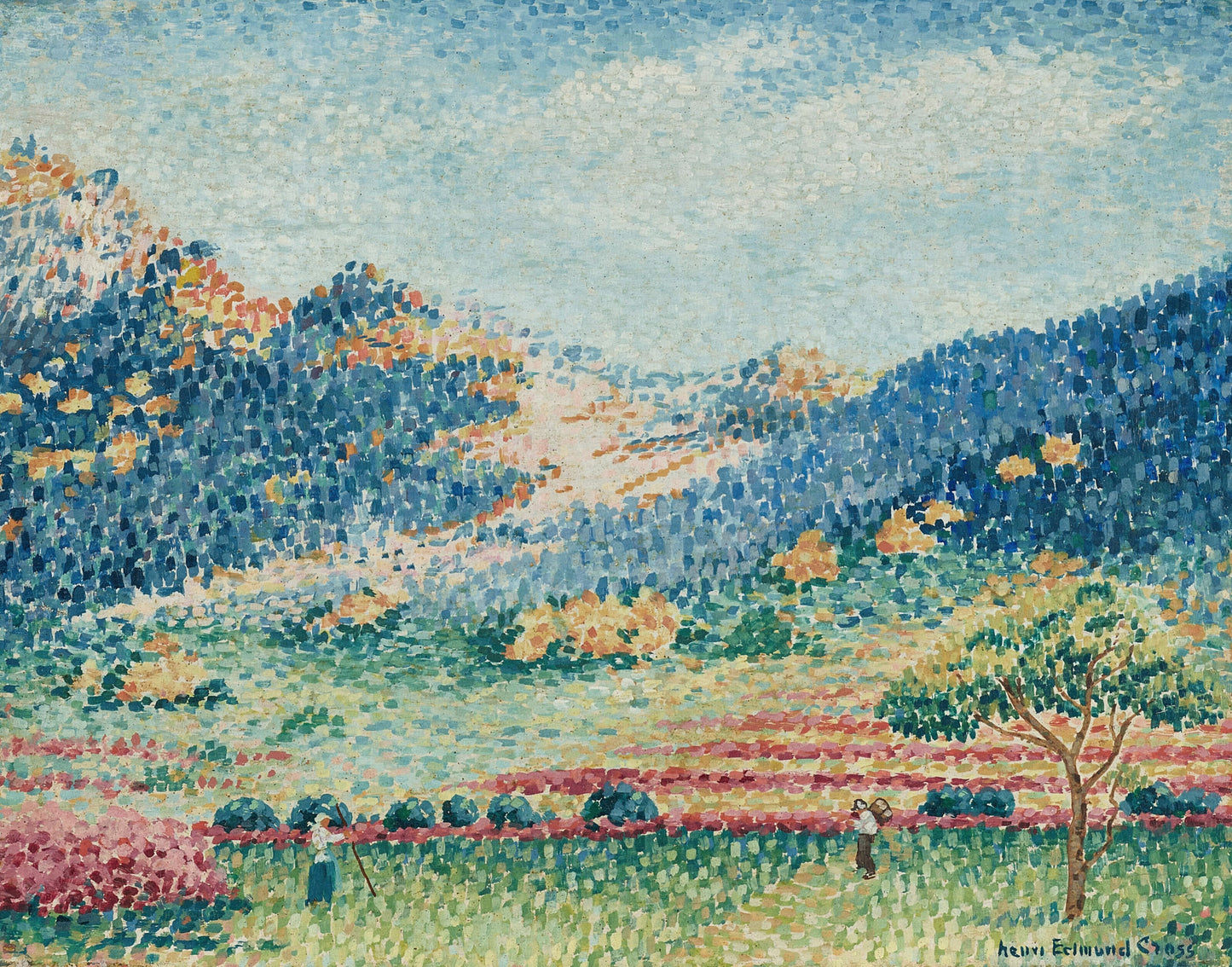 Paysage avec les petites montagnes mauresques