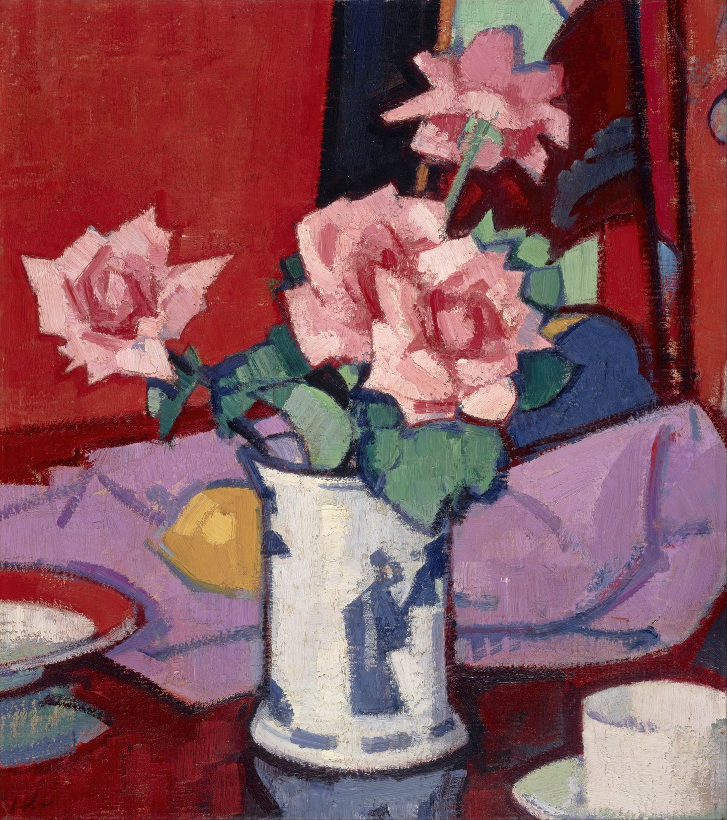 Pink Roses, Chinese Vase