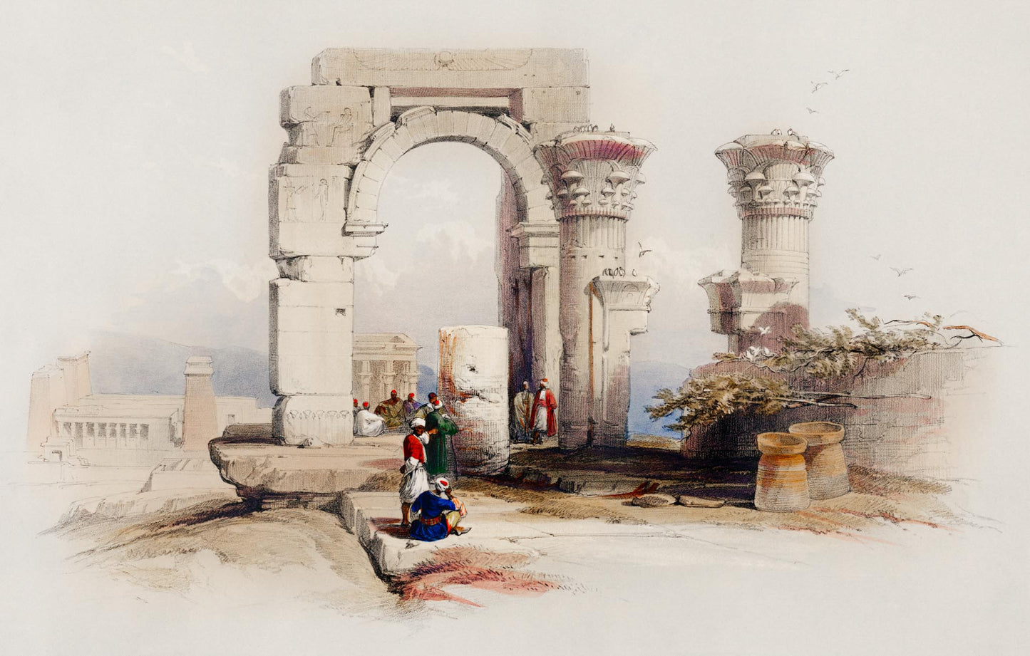 Ruins Temple on the Island of Biggeh Nubia