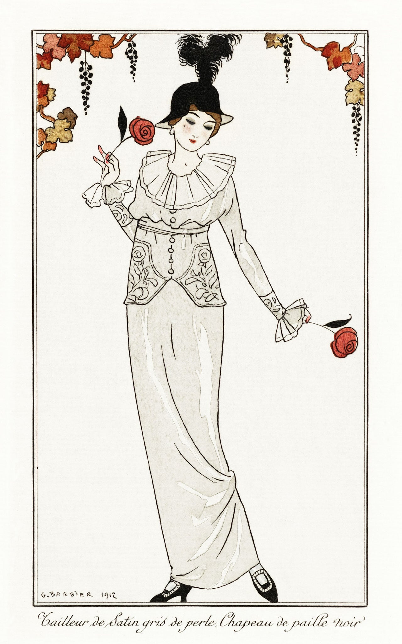Tailleur de Satin Gris