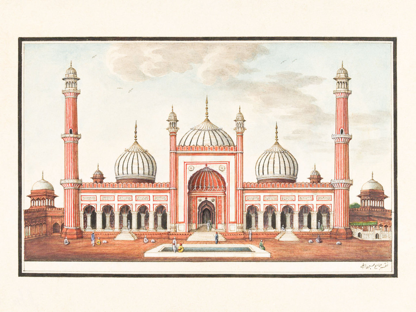 The Jami Masjid, Prayer Court, Delhi