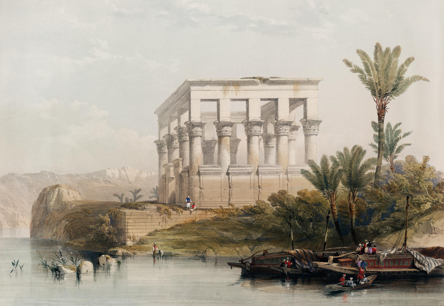 The hypaethral temple at Philae called the Bed of Pharaoh