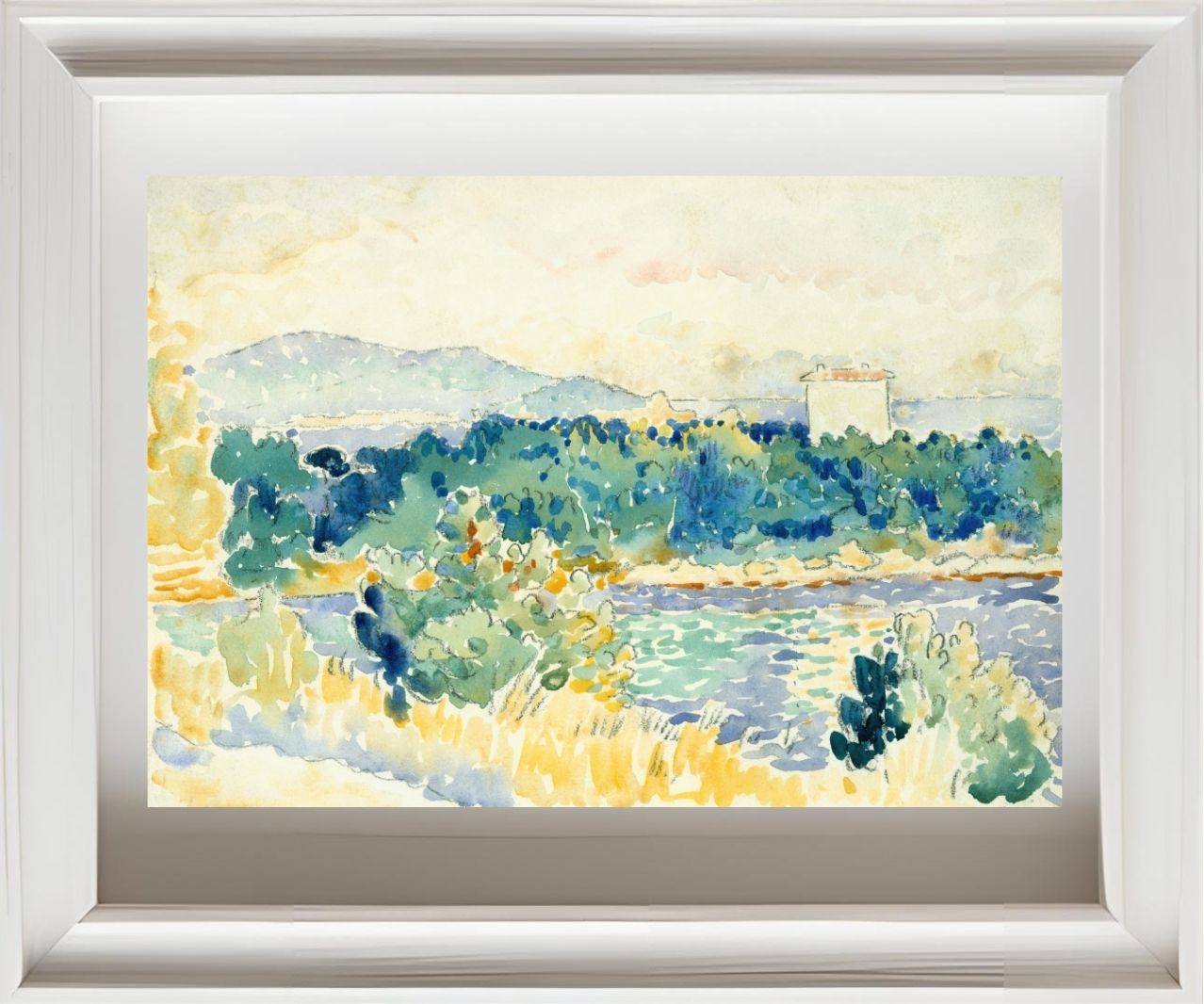 Mediterranean Landscape with a White House