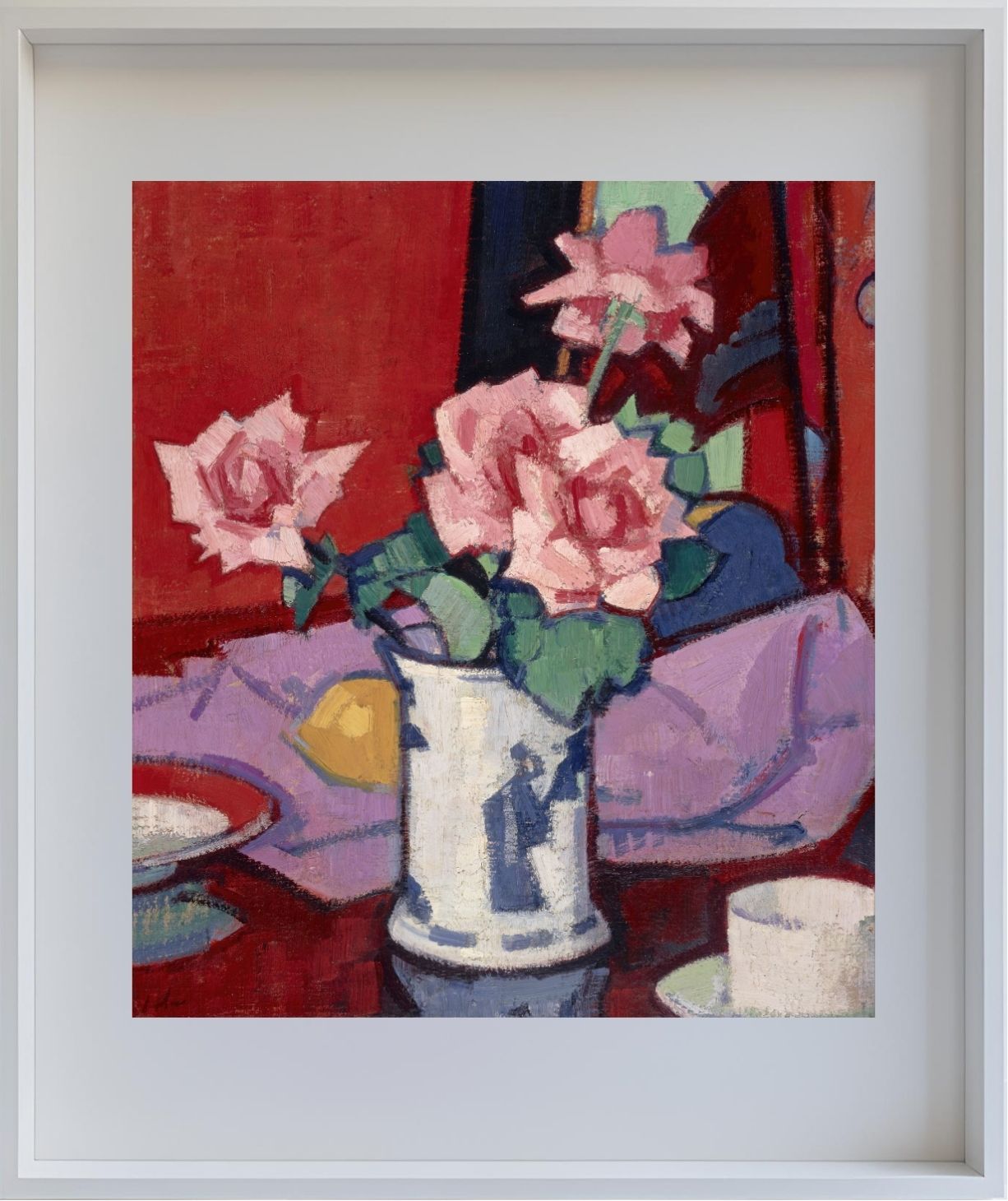 Pink Roses, Chinese Vase